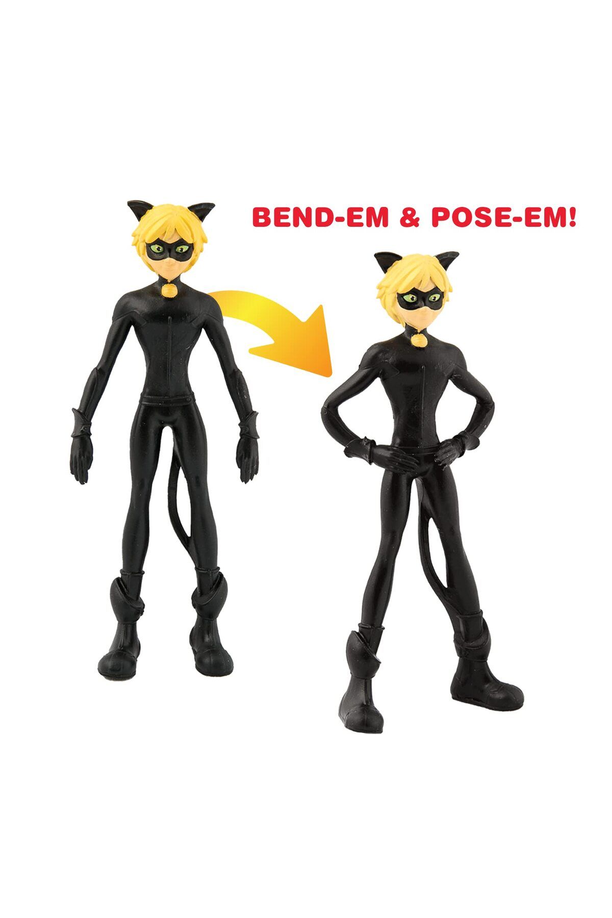 TCGtoys-TCG Toys Bend-Ems - Miraculous Ladybug | Bendable, Posable Action Figures | Collectible Toys 3