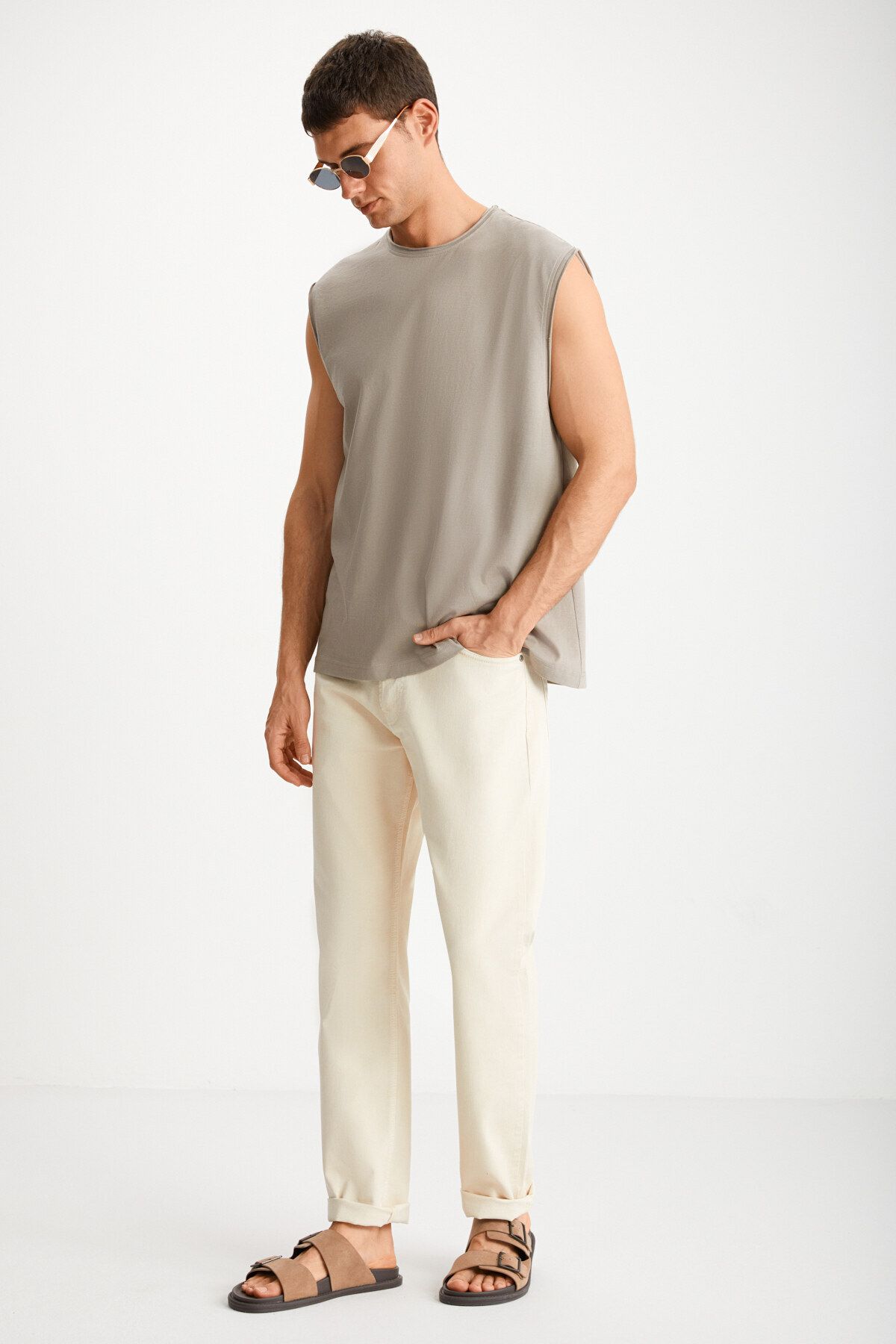 GRIMELANGE-DANTE Men's Mink T-Shirt 5