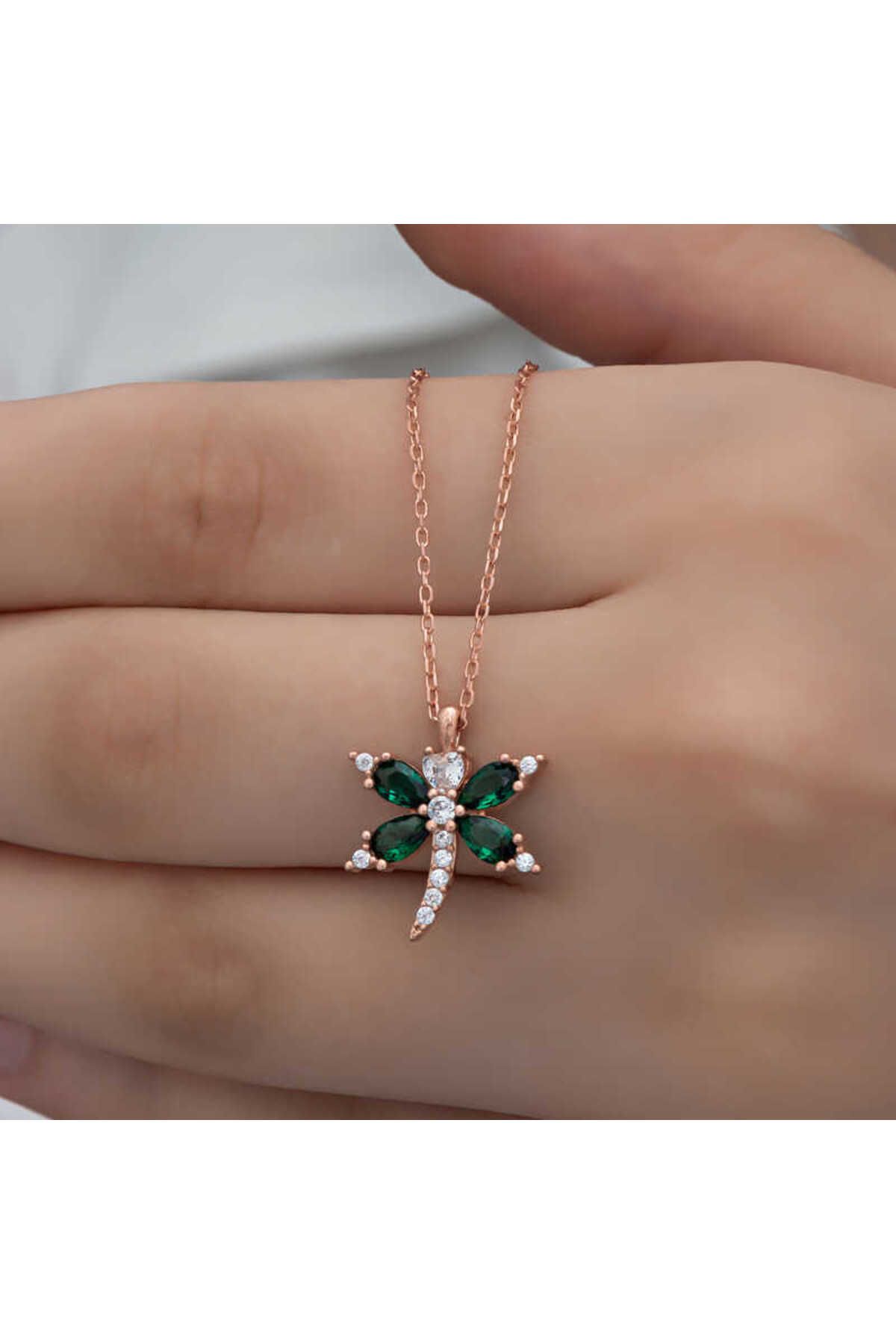 NİDAM BUTİK Gümüş Rose Yusufçuk Kadın Kolye