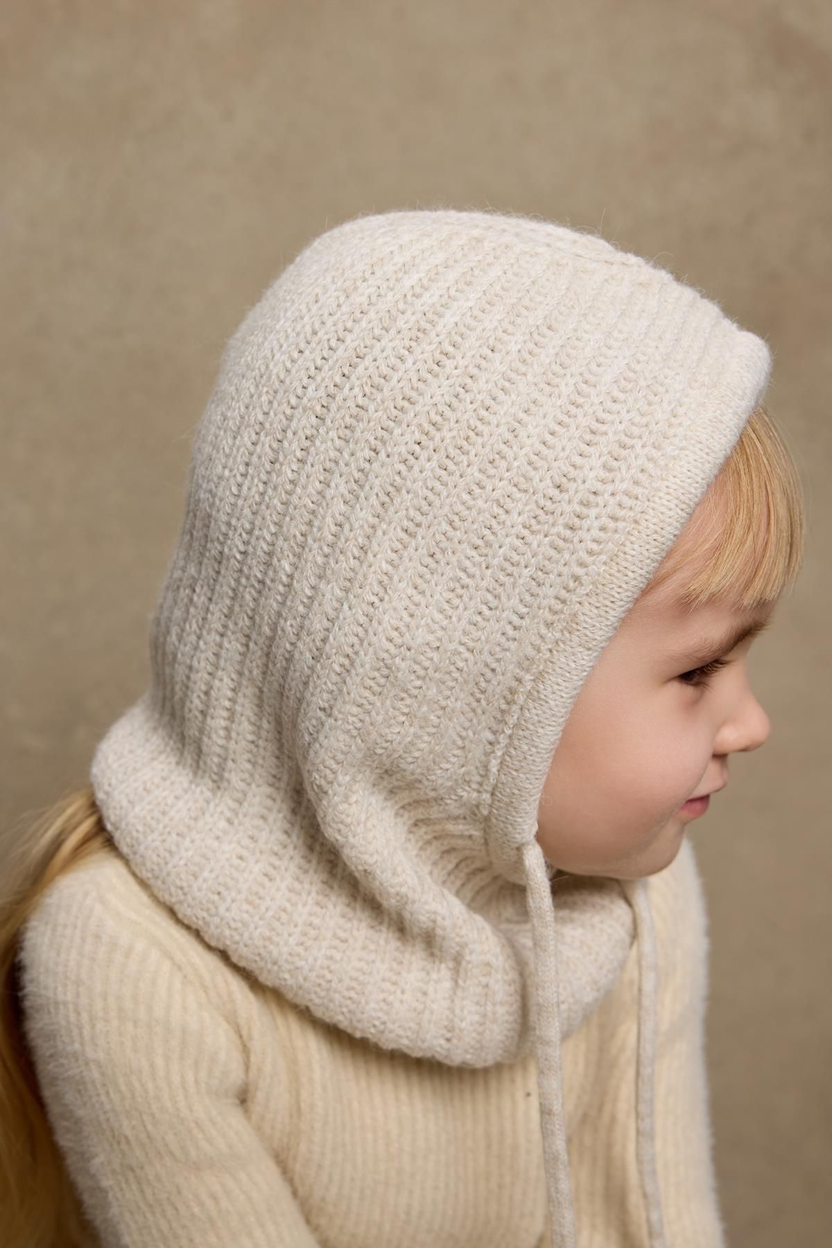 Fahhar Kids-Drawstring Snow Beanie Stone for Child 3