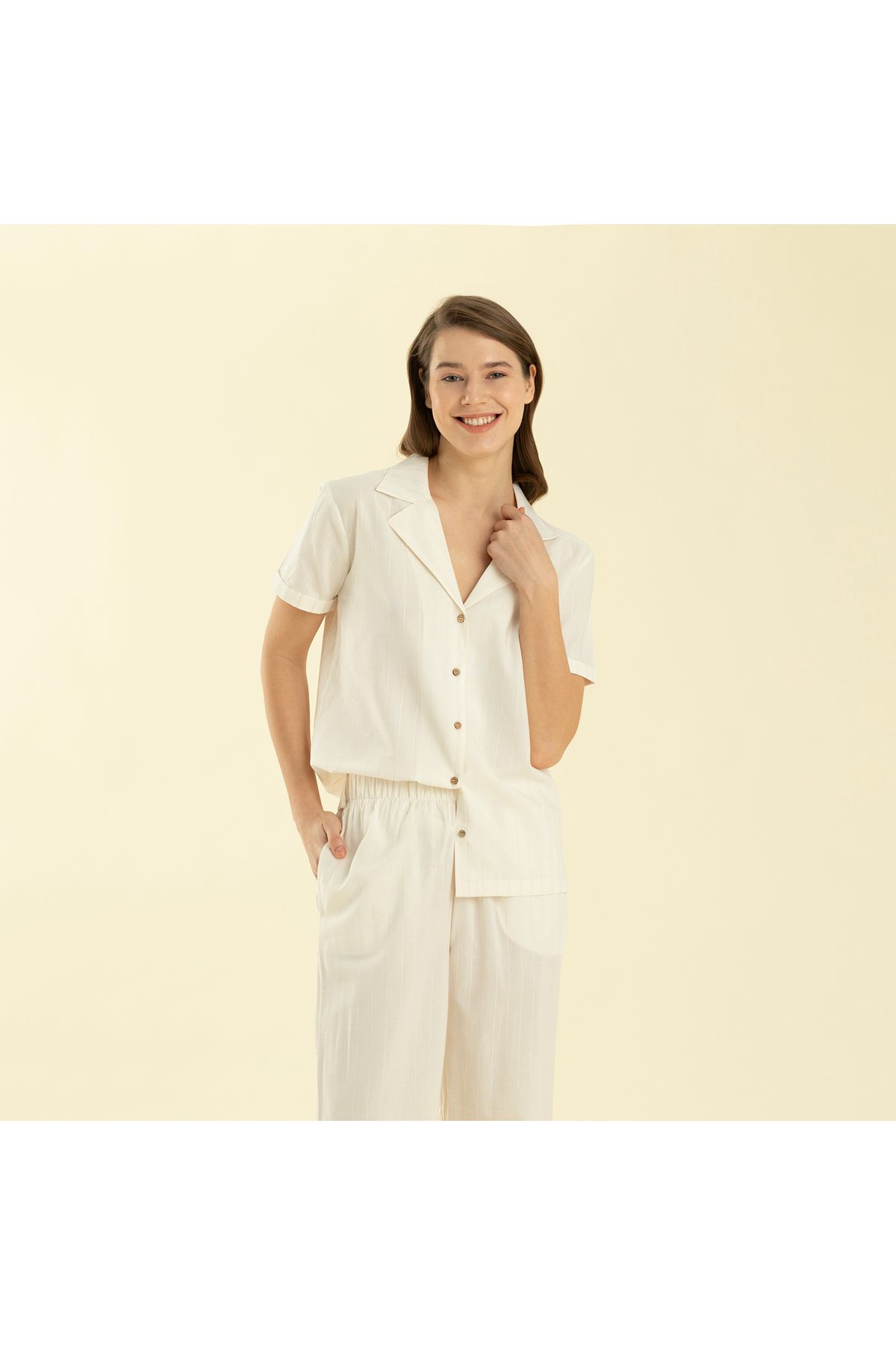 Chakra-Corda Pajama Set Ecru 5