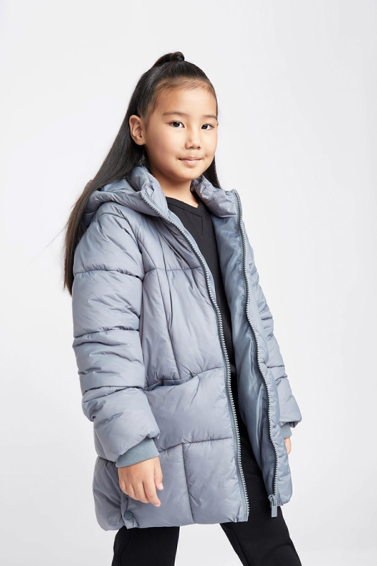 DeFacto-Girl - Water Repellent Hooded Coat A0900a823au 7