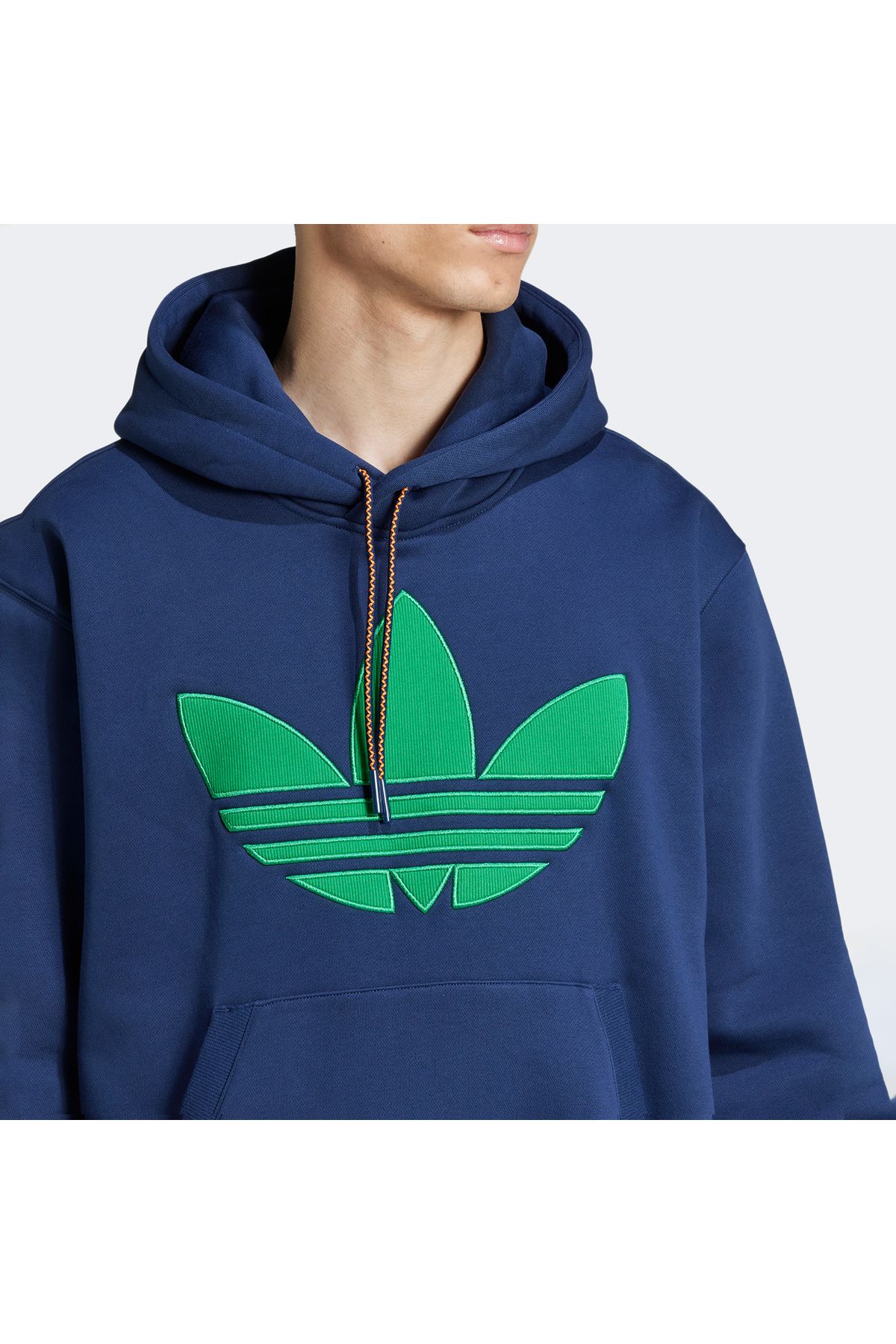 adidas-Originals 70S Fleece Hooded Men's Blue Hoodie 7