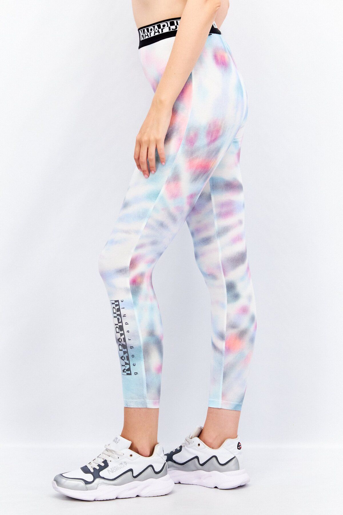 Napapijri-Women 3/4 Tie Dye Leggings, Pink 3