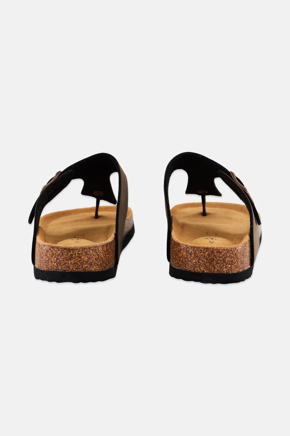 Algspar-Men Slip On Cork Sandals, Brown 4