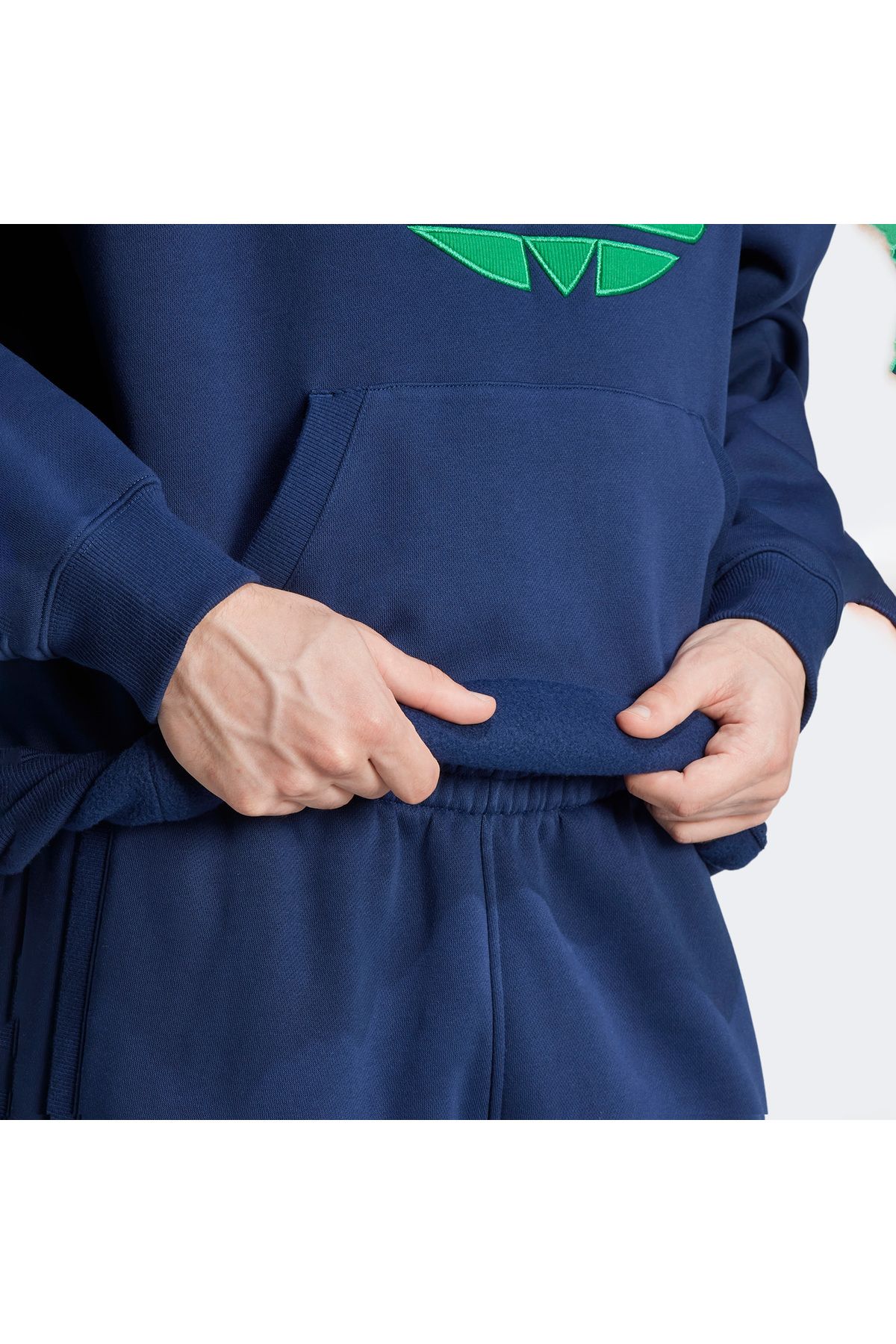 adidas-Originals 70S Fleece Hooded Men's Blue Hoodie 6