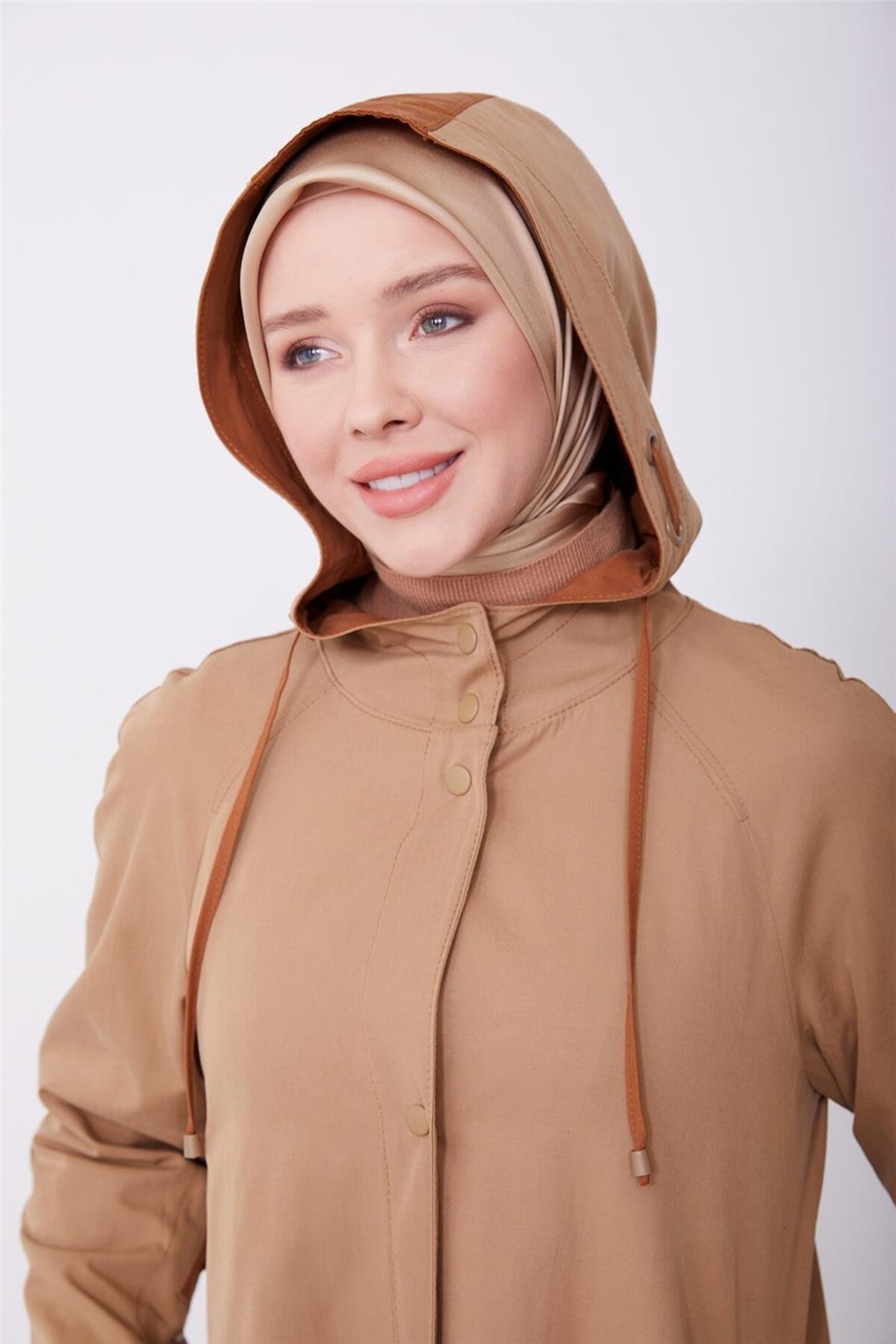 Armine Kol Ortası Çıtçıtlanan Pardesü 23k8512 Camel - Fiyatı