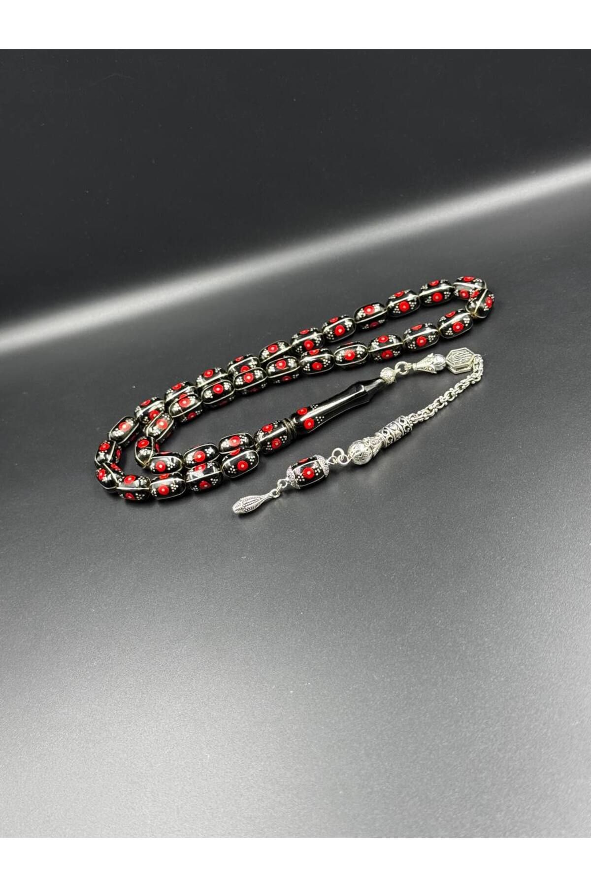 HicazTesbihcilik-Red Coral Rosary - Hcz-Model Vfrt 3