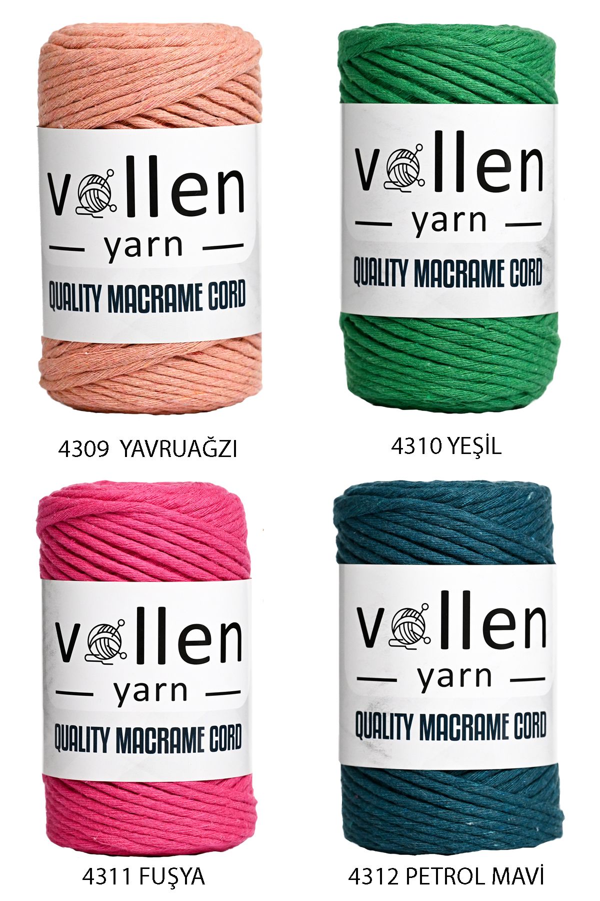 vollen yarn-Scanned Macrame Yarn, 3mm Single Twist, Macrame Knitting Yarn, Scannable Cotton Macrame 4