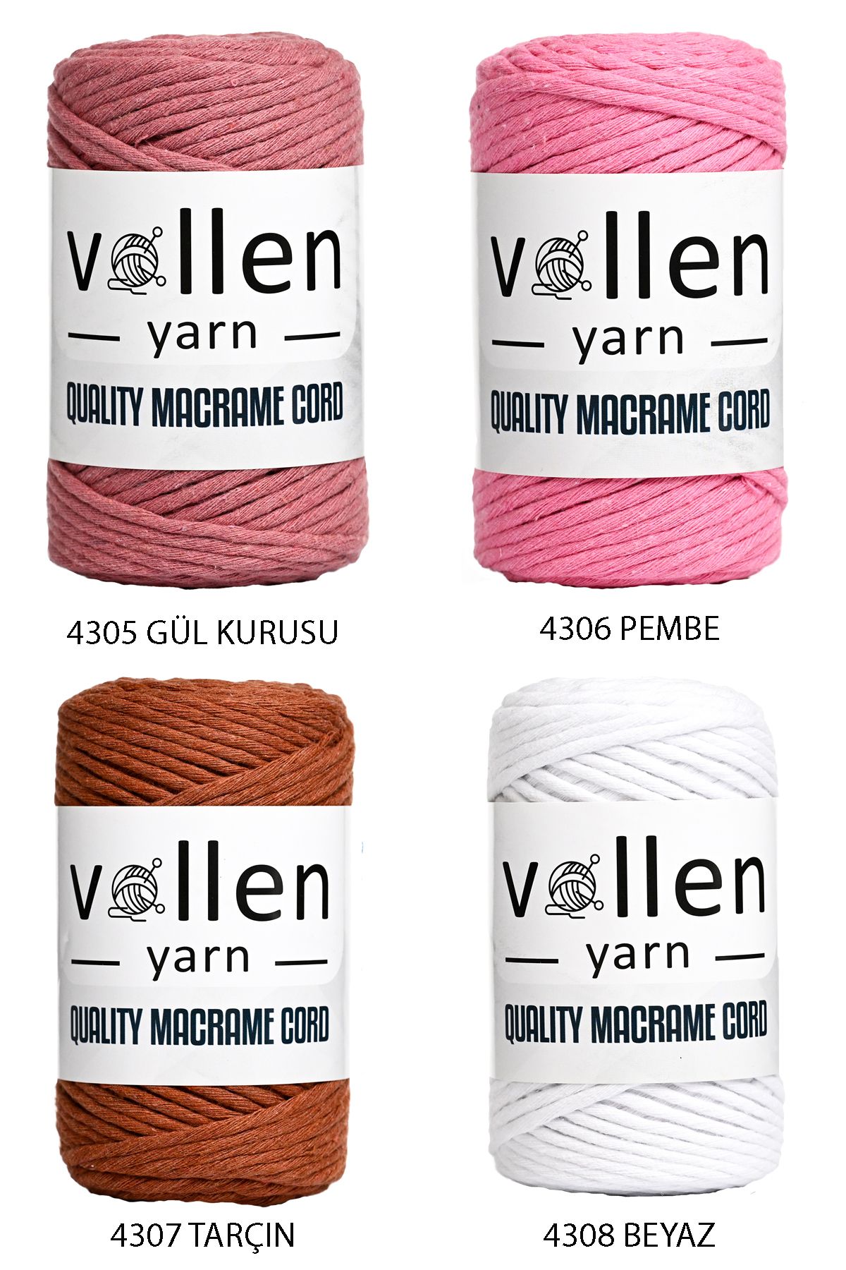vollen yarn-Scanned Macrame Yarn, 3mm Single Twist, Macrame Knitting Yarn, Scannable Cotton Macrame 3