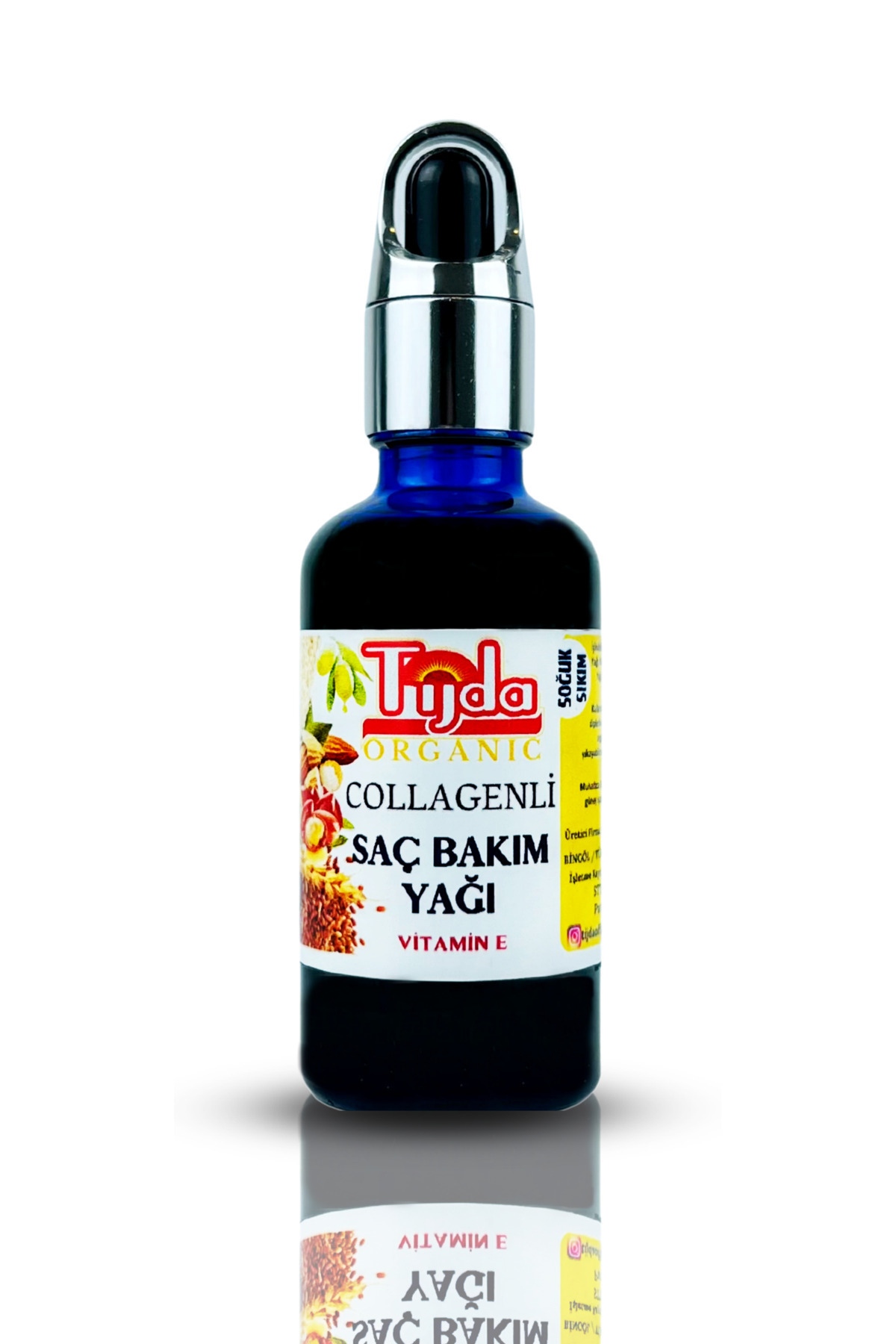 Tüm Saçlar Için Saç Bakım Yağı 50 ml Hair Care Oil Kolajenli,E vitaminli,12 Yağ Karışımı — TJD-SAÇBAKIMYAĞ50ML — تصویر 4 از 4