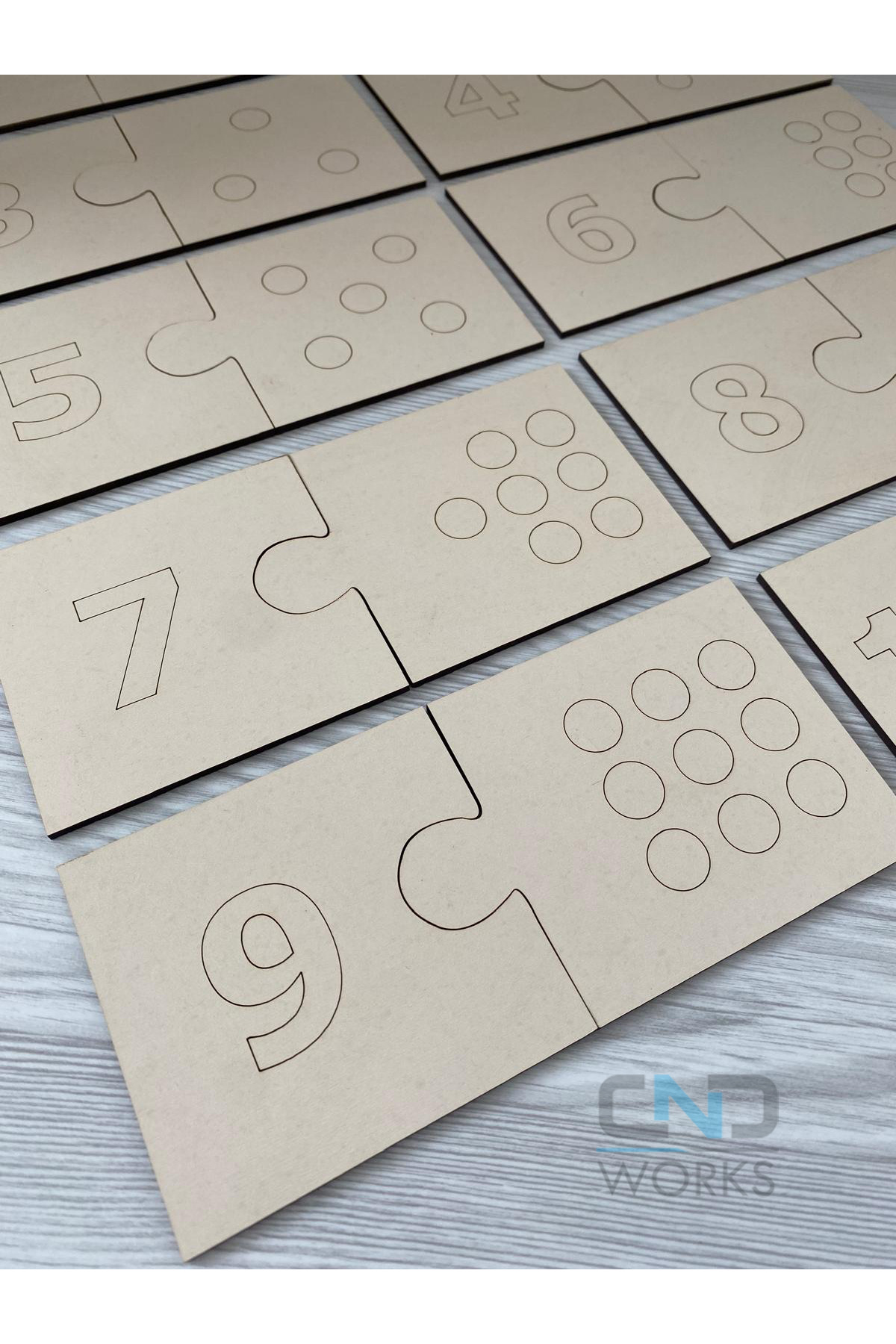 CND works Rakam Eşleme Puzzle Kartı, Eğitici Oyuncak, Montessori Eğitim Oyuncak, Motor Zeka Oyuncak fotoğrafı 2 (önizleme)