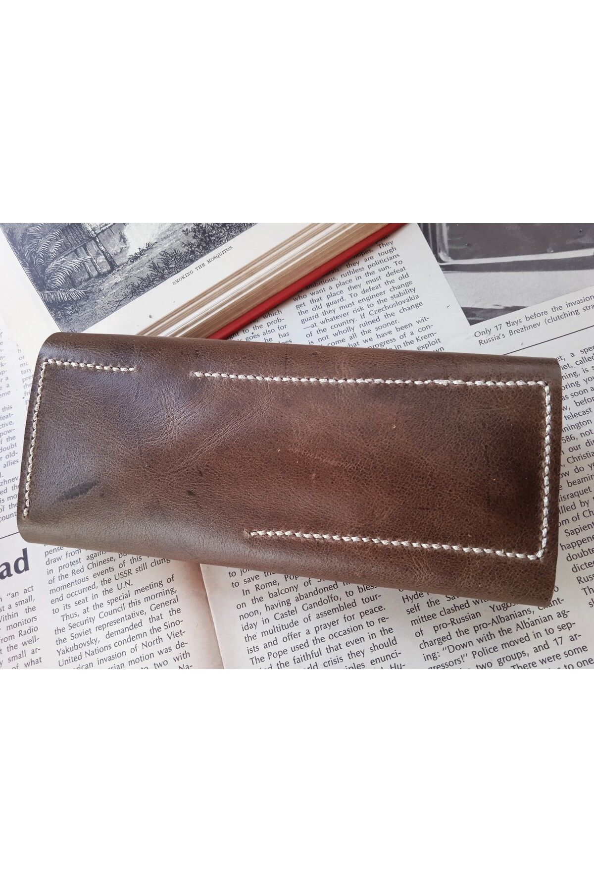 Mahfuz-Pen Holder Pen Case for Your Crazy Real Leather Purely Handmade Custom Pencils (8*18cm) Unk26 4