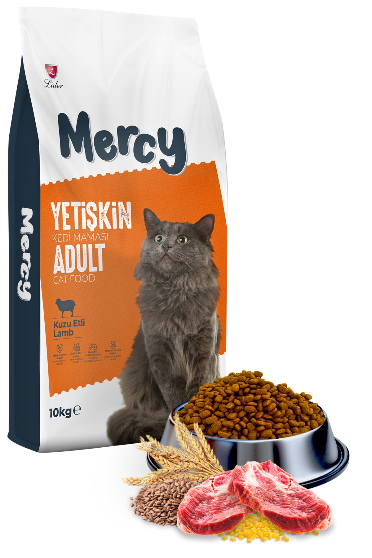 Mercy Kuzu Etli Yetişkin Kedi Maması 10 Kg