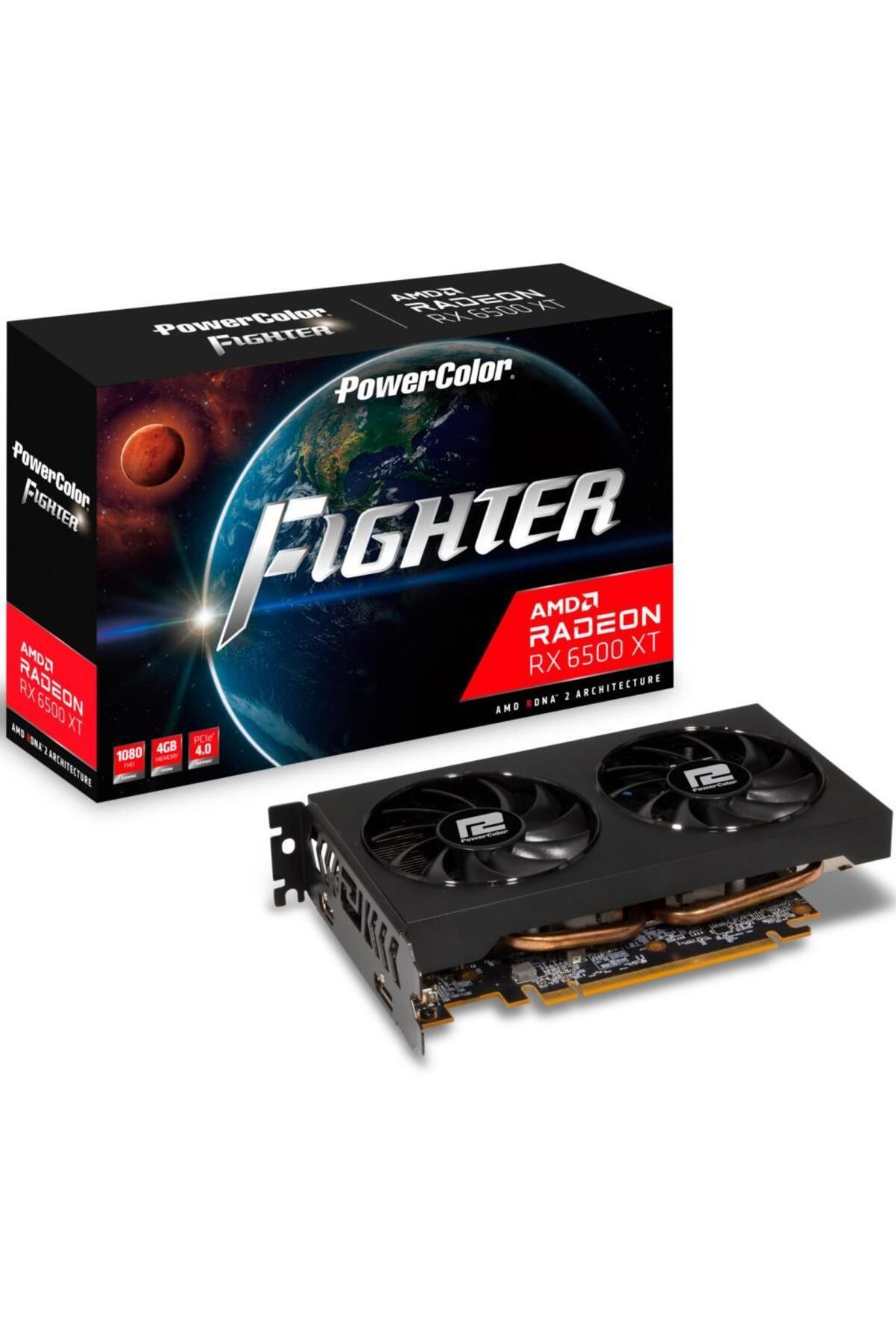 POWERCOLOR Fighter Rx6500xt Oc 4gb 64bit Gddr6 (AXRX 6500XT 4GBD6-DH/OC)