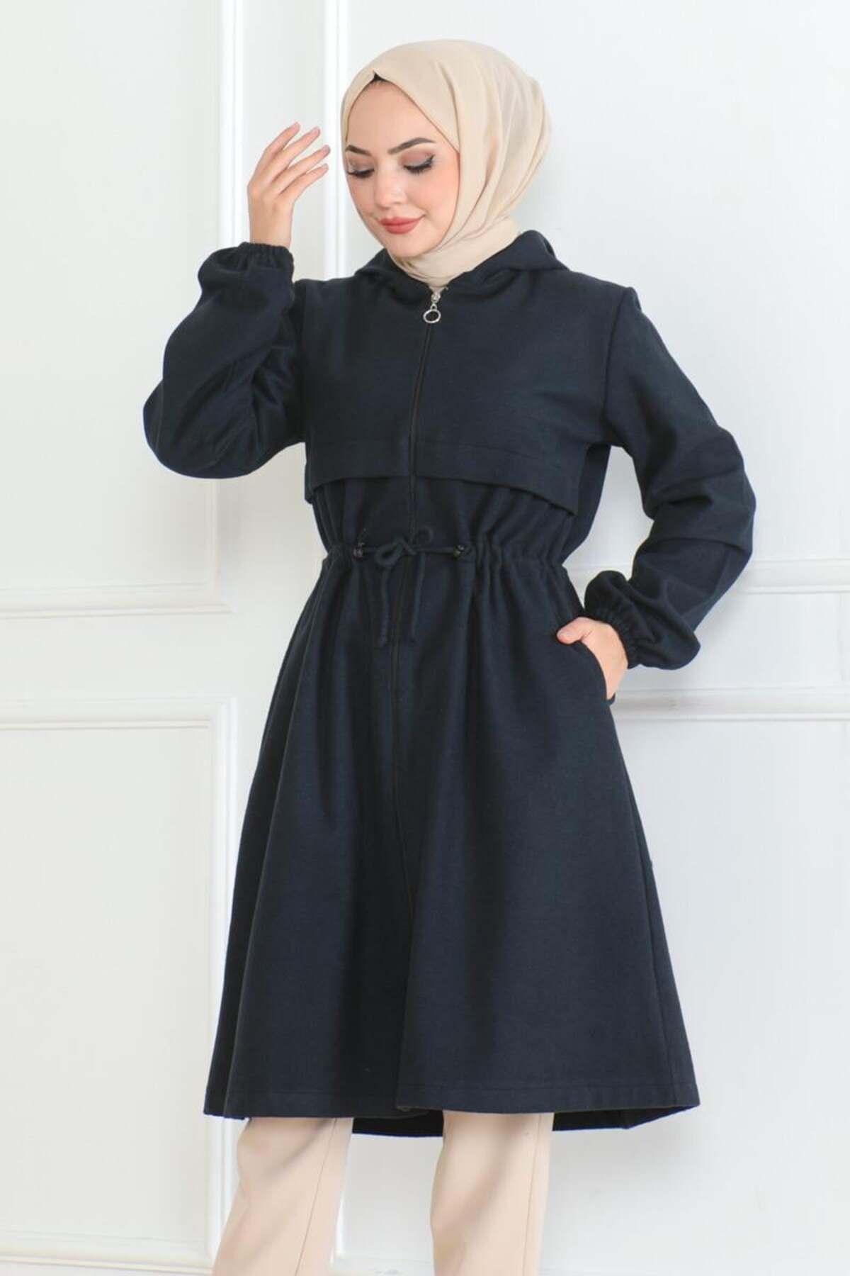 SGS-Navy Blue Sports Cashew Coat 3