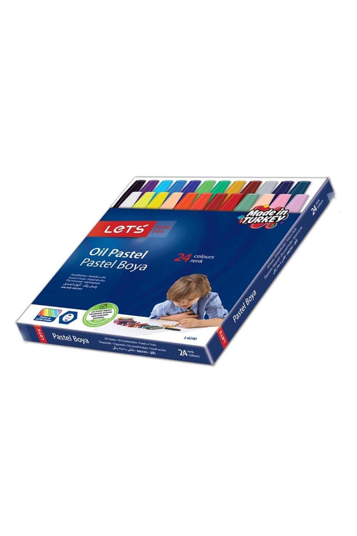 Lets Pastel Boya 24 Lü Karton Kutu 1 Adet 24 Renk Pastel Boya Karton Kutu 1 Adet
