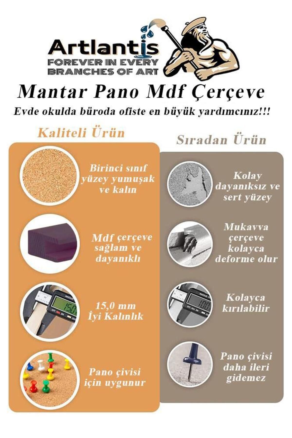 Artlantis-لوحة الفلين إطار MDF 30x45 سم 1 قطعة خريطة مسمار هدية إطار الفلين المثبت على الحائط في المدرسة المنزلية 3