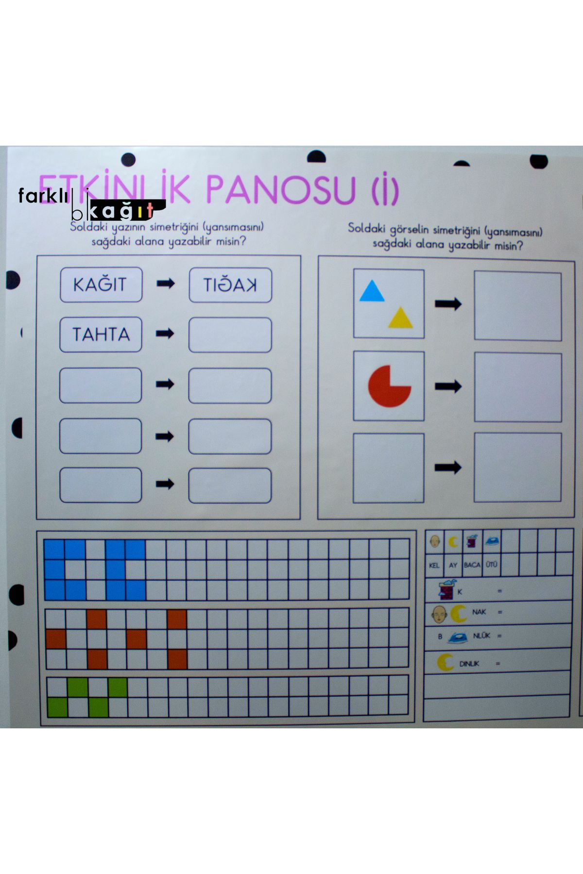 Farklı Bi Kağıt-STATIC PAPER-ACTIVITY BOARD (E) (200x100 cm) 3