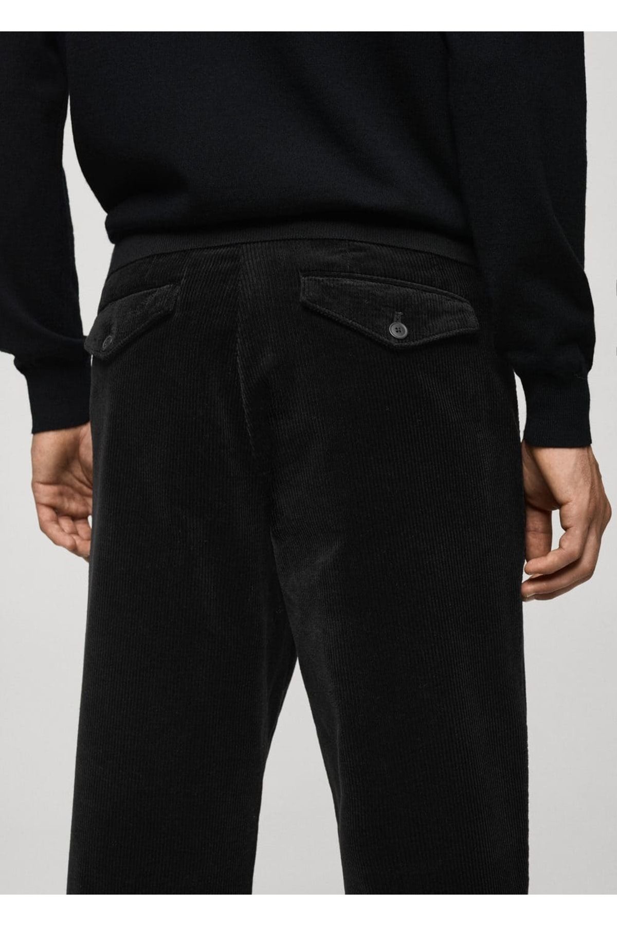 MANGO Man-Straight Cut Pleated Corduroy Trousers 6
