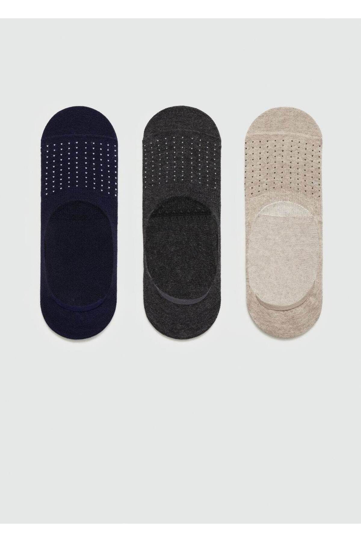 MANGO Man-Pack of 3 Socks with Polka Dot Pattern 1