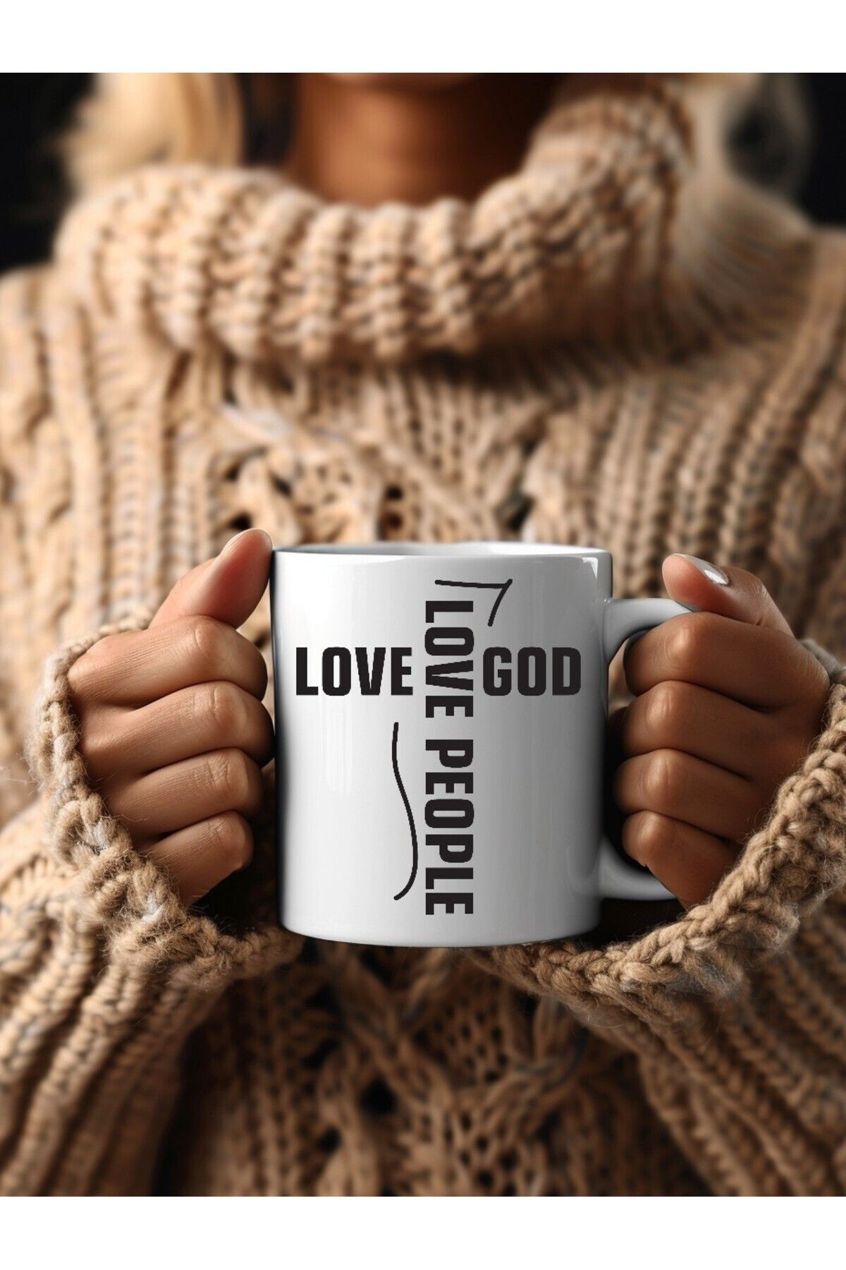 Umul Store-Love People Motto Design Ceramic Mug - Gift Mug 4