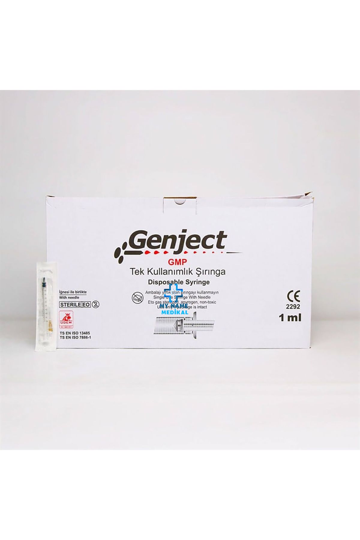 MY NAME MEDİKAL Genject - 1 Ml (1cc) 3 Parça 26g 0.45x13mm İğneli Enjektör 250 Adet