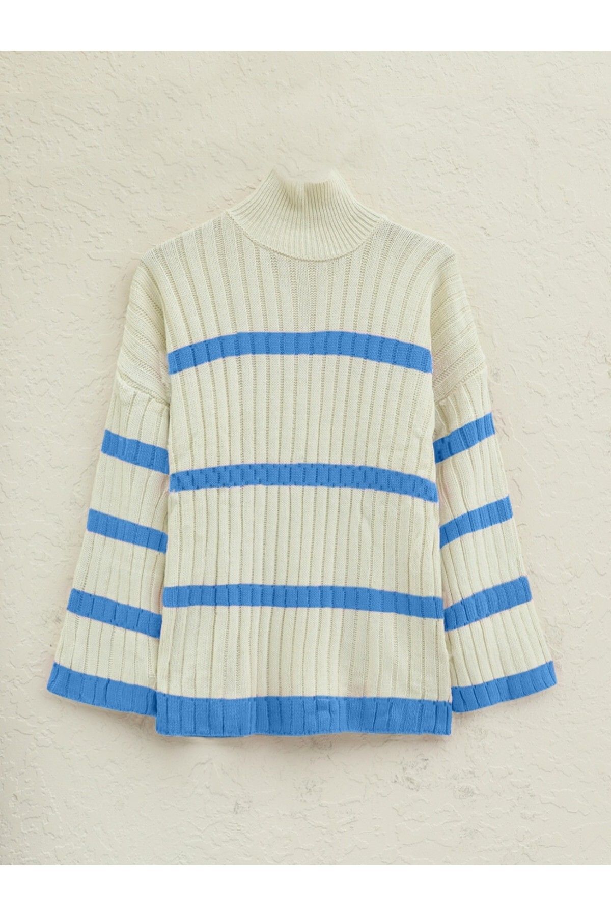 Modamorfo-Loose Sleeve Striped Knitwear Sweater 1