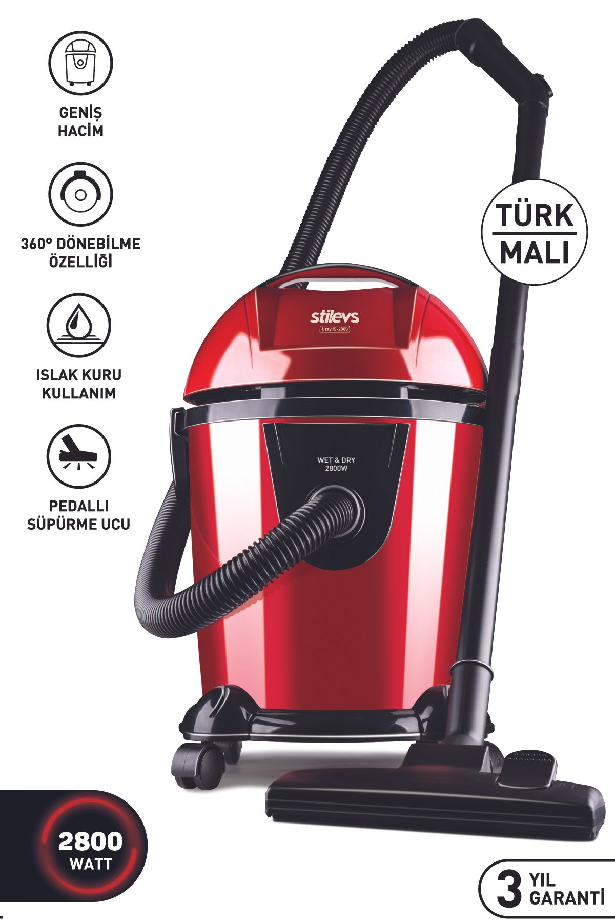 Stilevs Is-2800 Uzay 2800 W Islak Kuru Süpürge