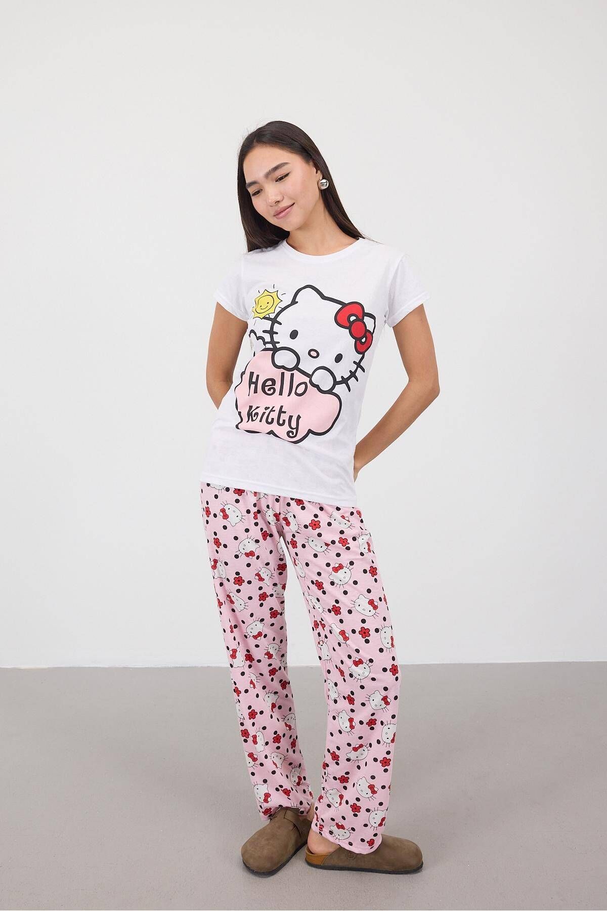 Addax-Pajama Set - Pink - Graphic 2