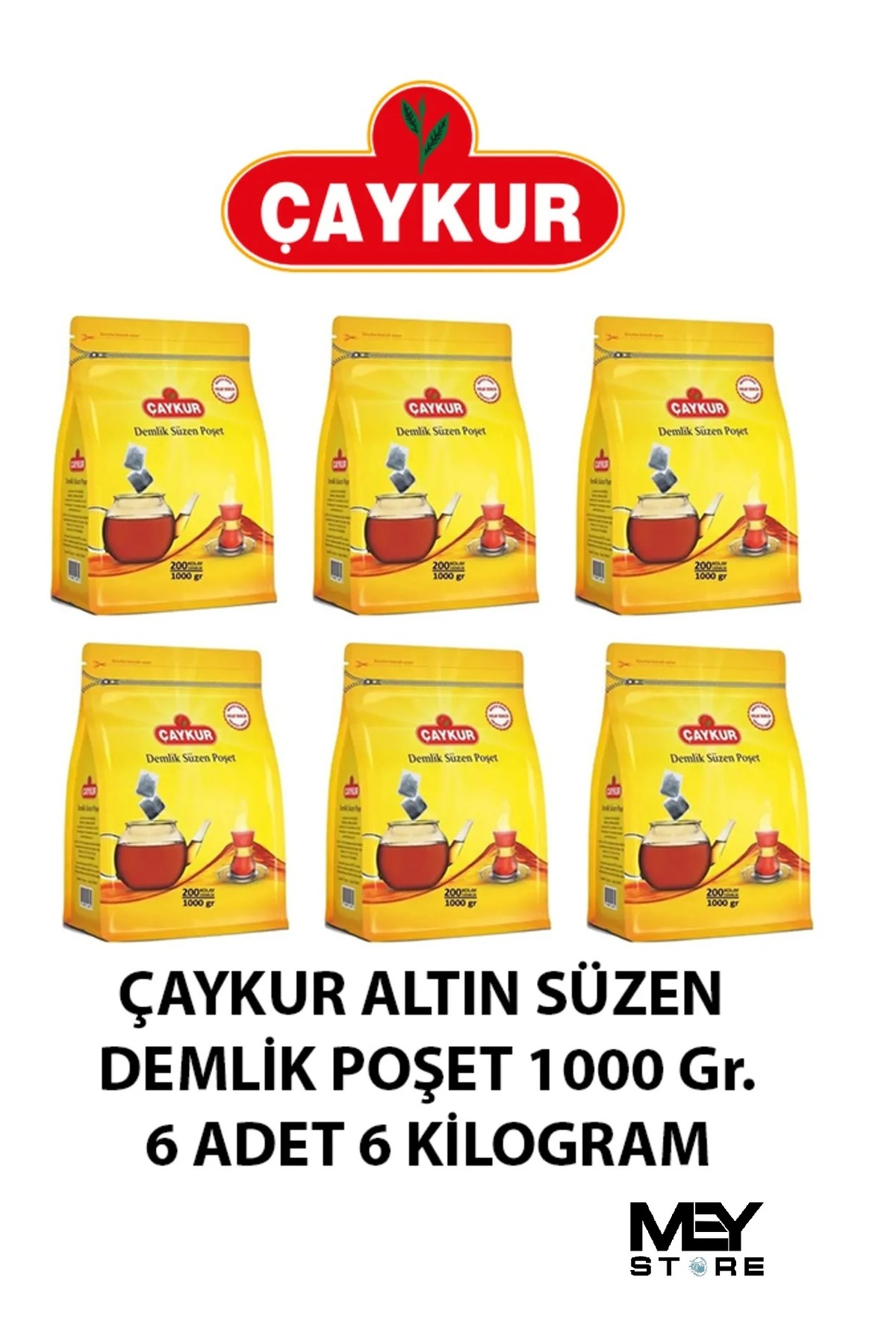 Çaykur Demlik Süzen Poşet Çay 5 Gr 200'lü 6'lı Paket