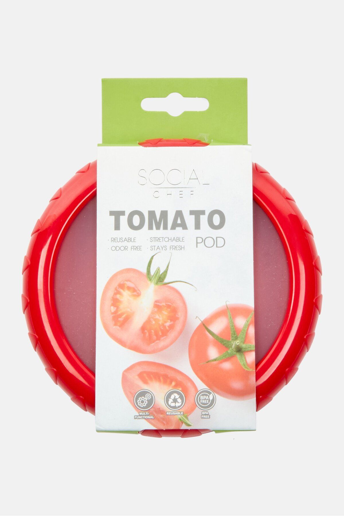 Social Chef-Tomato Storage Pod, Red 1