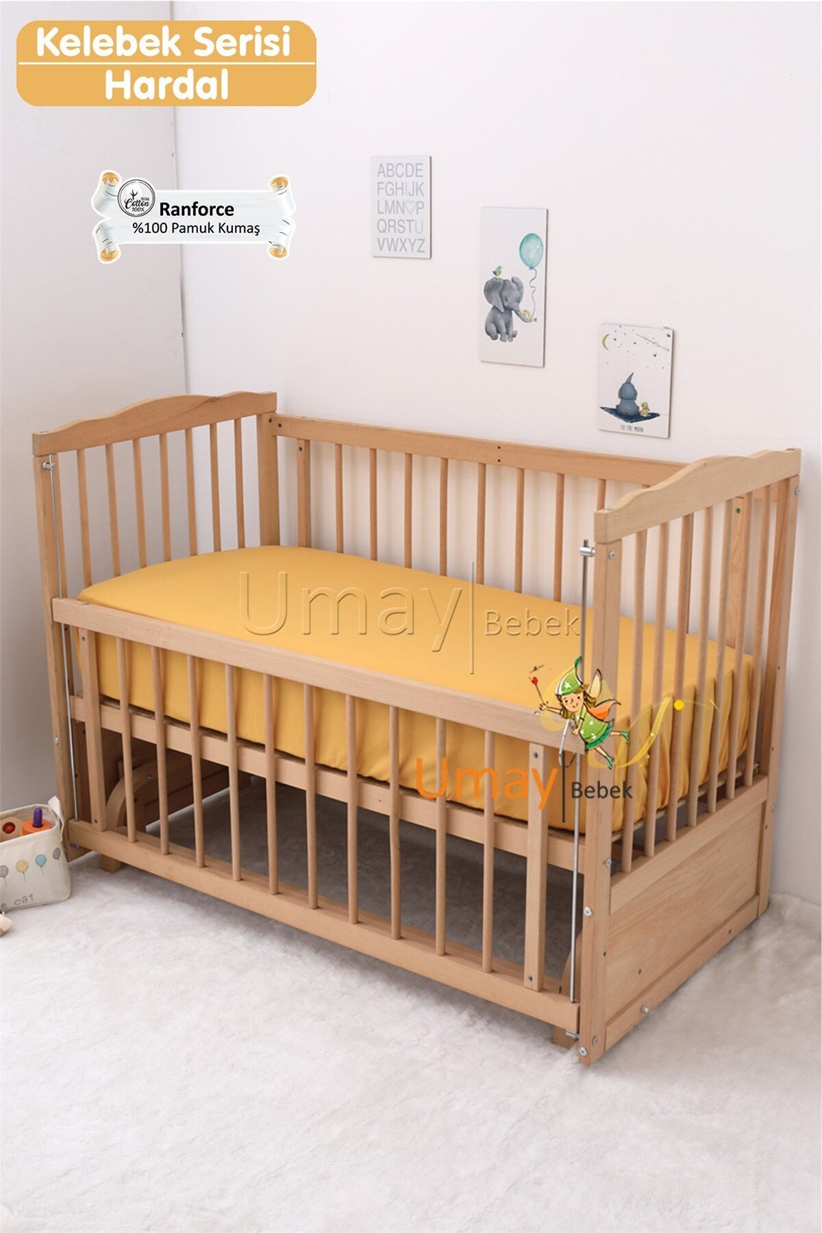 Umaybebek Bebek Nevresim Takımı, Örgü Korumalık, Çarşaf - %100 Pamuk fotoğrafı 4 (önizleme)