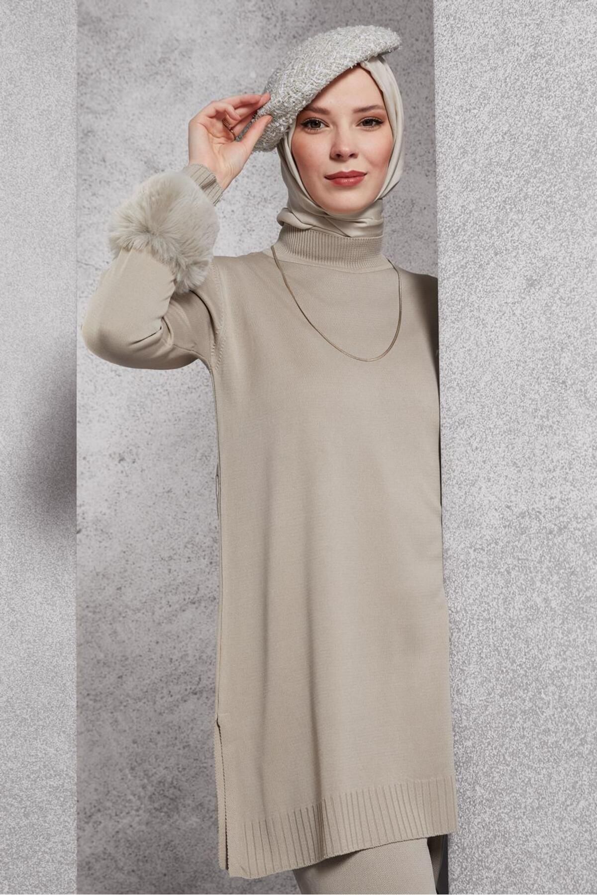 کت و شلوار بافتنی خز مفصل با شلوار 44950 Alvina