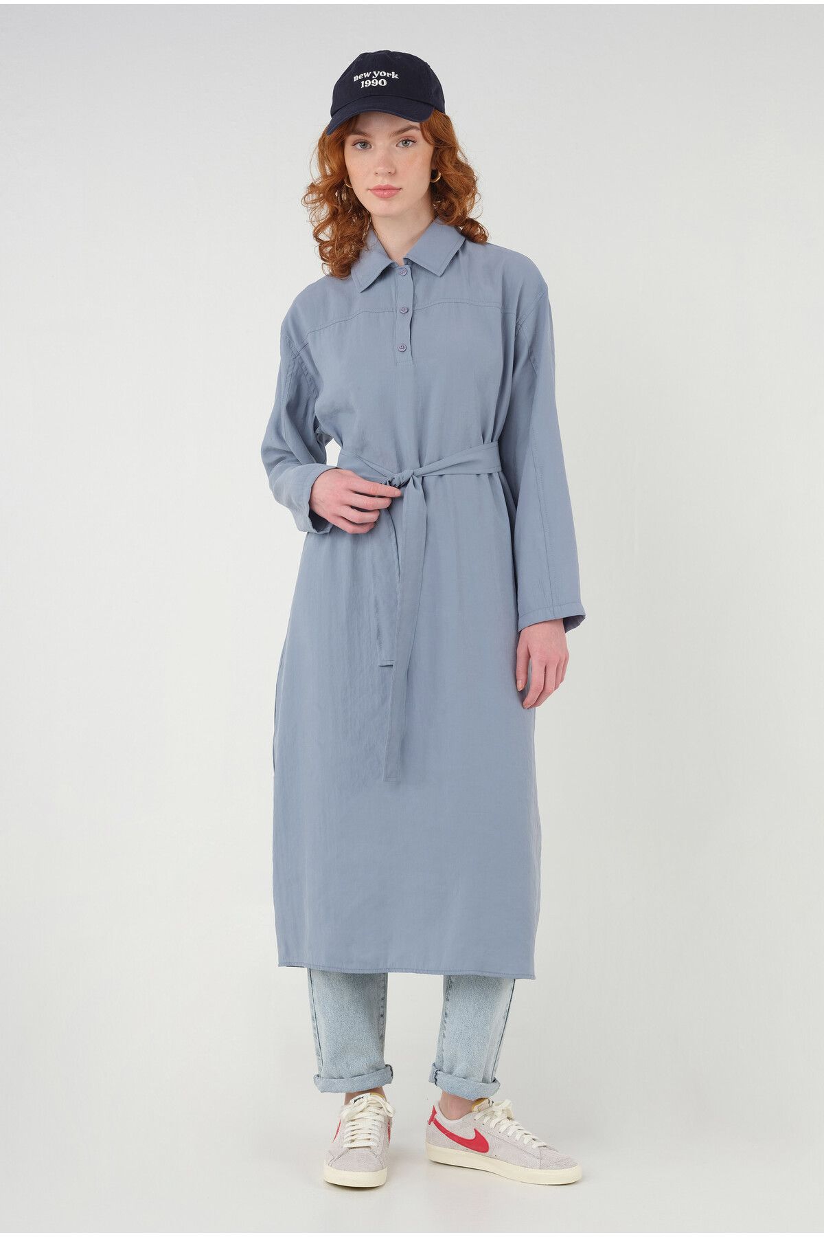 HEQA-Lavender Blue Modal Long Tunic 1