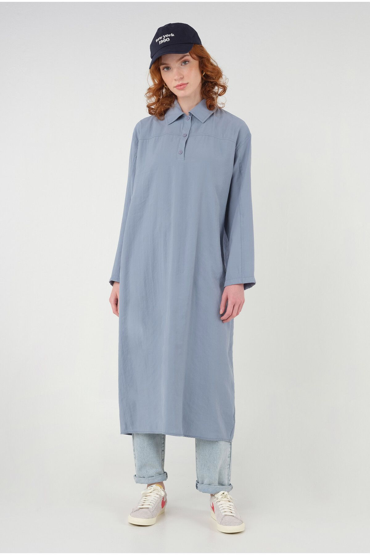 HEQA-Lavender Blue Modal Long Tunic 2