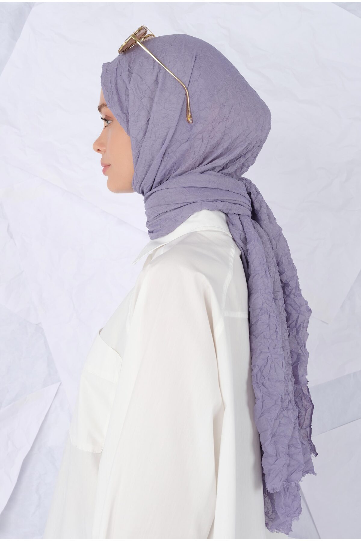 HEQA-Şal Kraş moale - Culoare lavandă 3