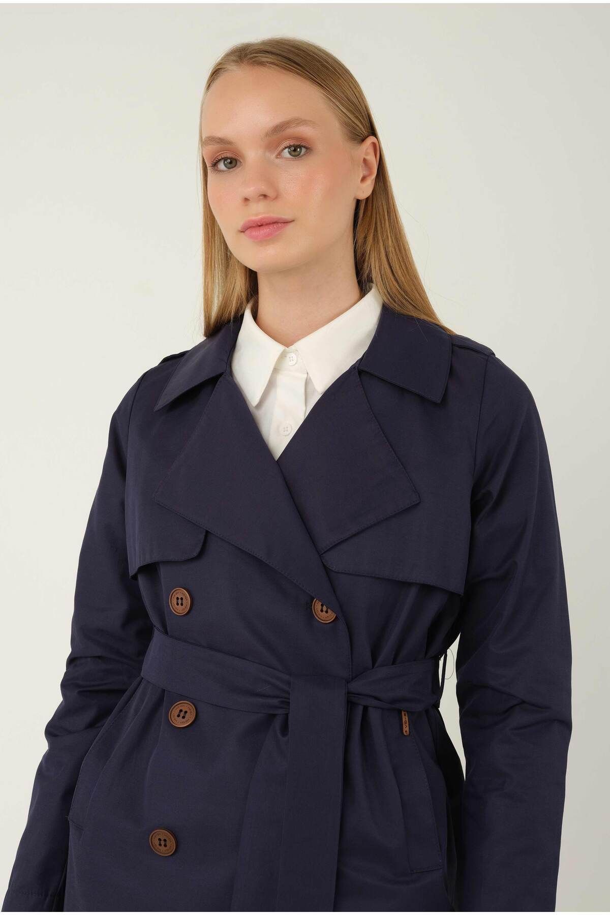 HEQA-Past Trench Coat Dark Blue 5