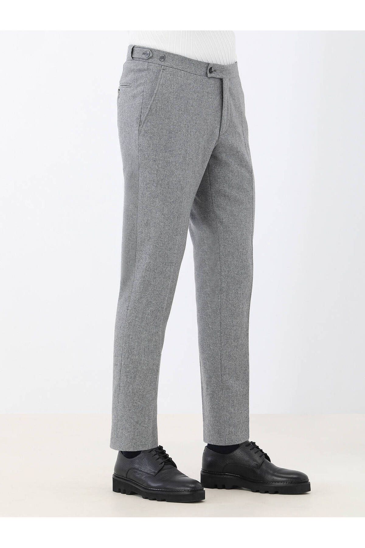 Kip-Gray Wool Blended Straight Cut Modern Suit 5