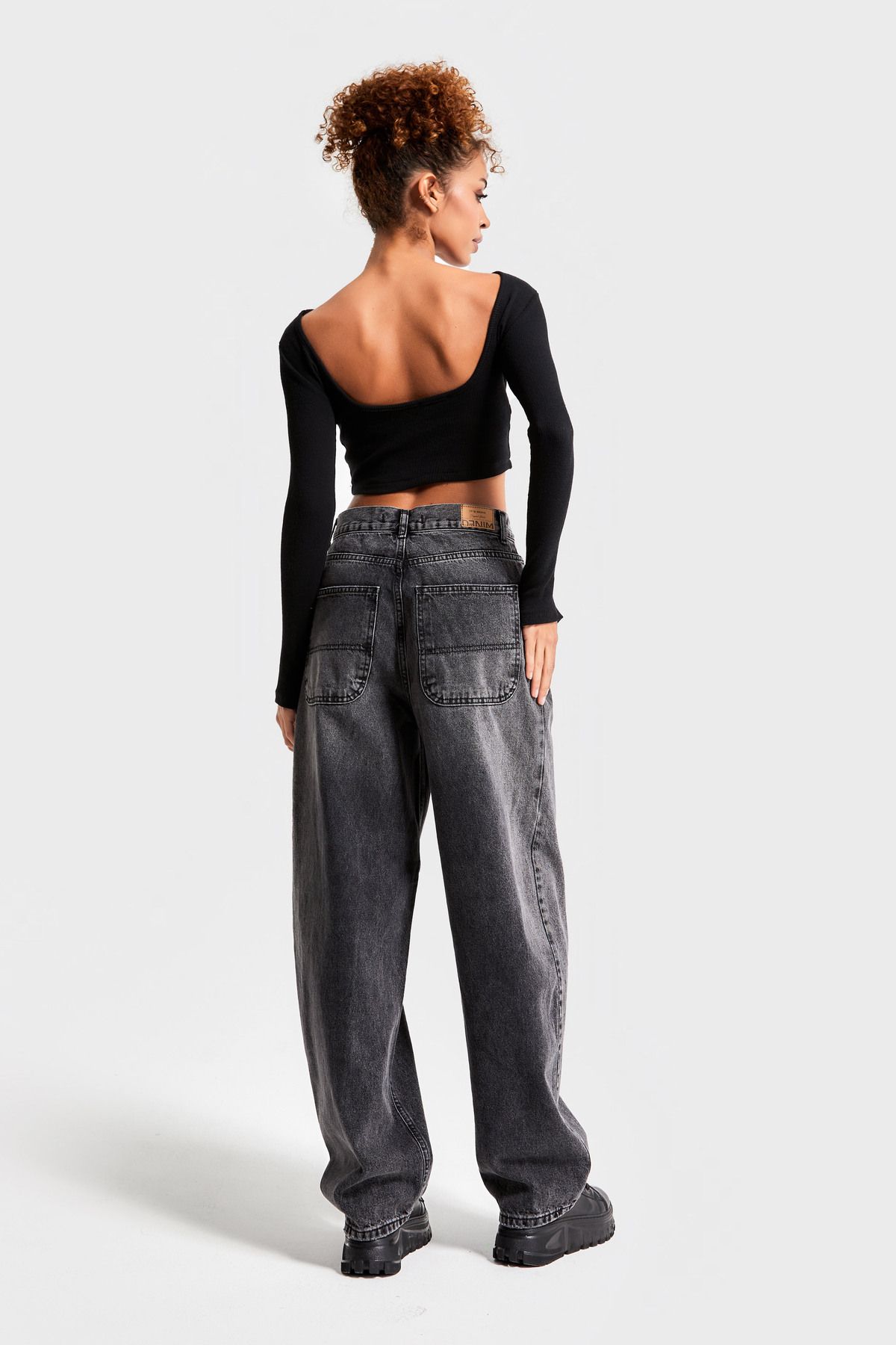 its basic-Women's Dark Smoked Skater Pants - 17W473, 100% Cotton Denim 5