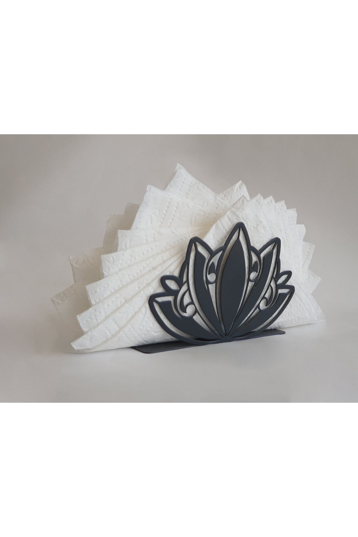 DemirADS-Luxury Lotus Flower Model Metal Decorative Napkin Holder (12X8X4) 2