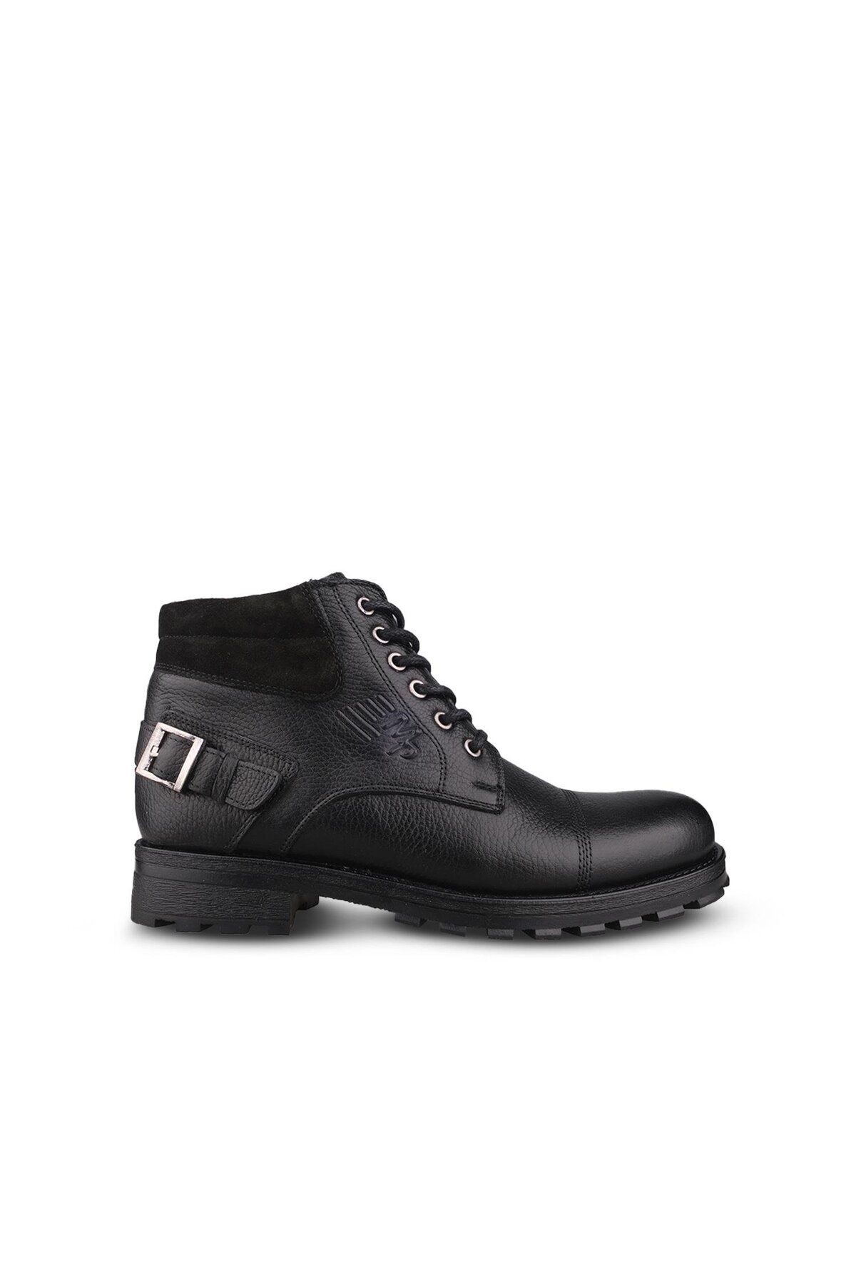 M.P.-Men's Lace-Up Black Casual Boots 1