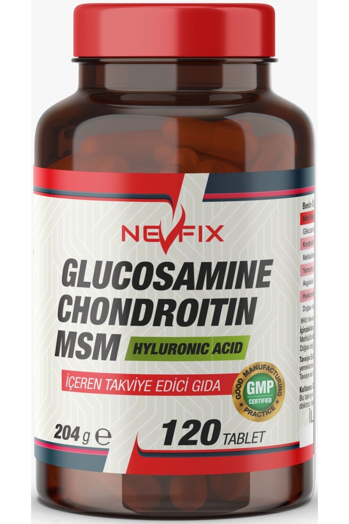 Nevfix Glucosamine Chondroitin Msm Hyaluronic Acid 120 Tablet