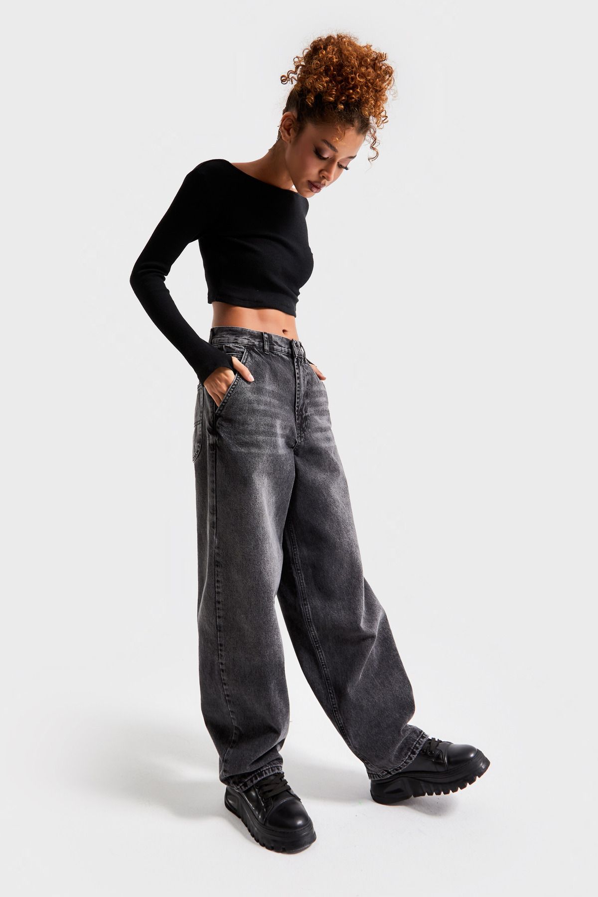 its basic-Women's Dark Smoked Skater Pants - 17W473, 100% Cotton Denim 6