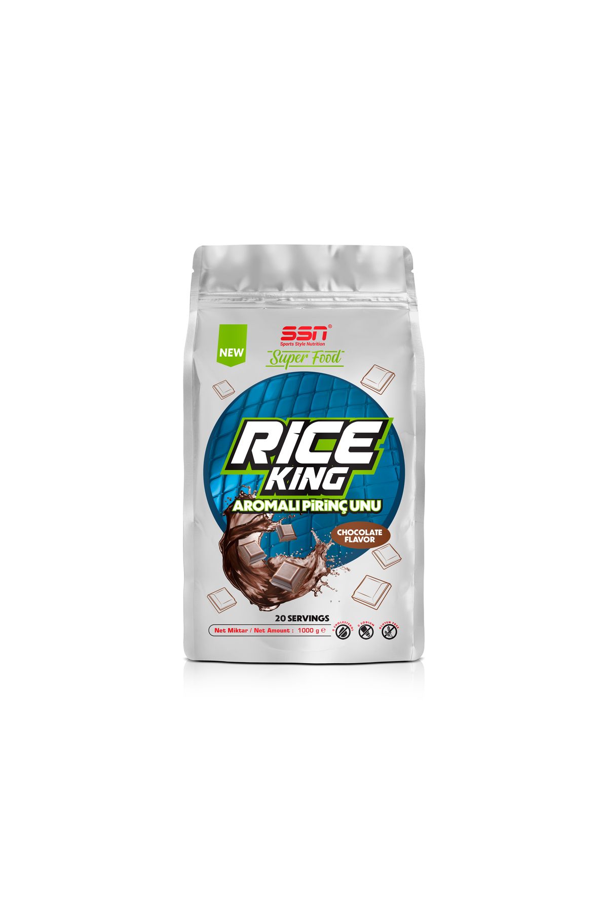 SSN Sports Style Nutrition Superfood Rice King 1000 gr Aromalı Pirinç Unu ( Çikolata )