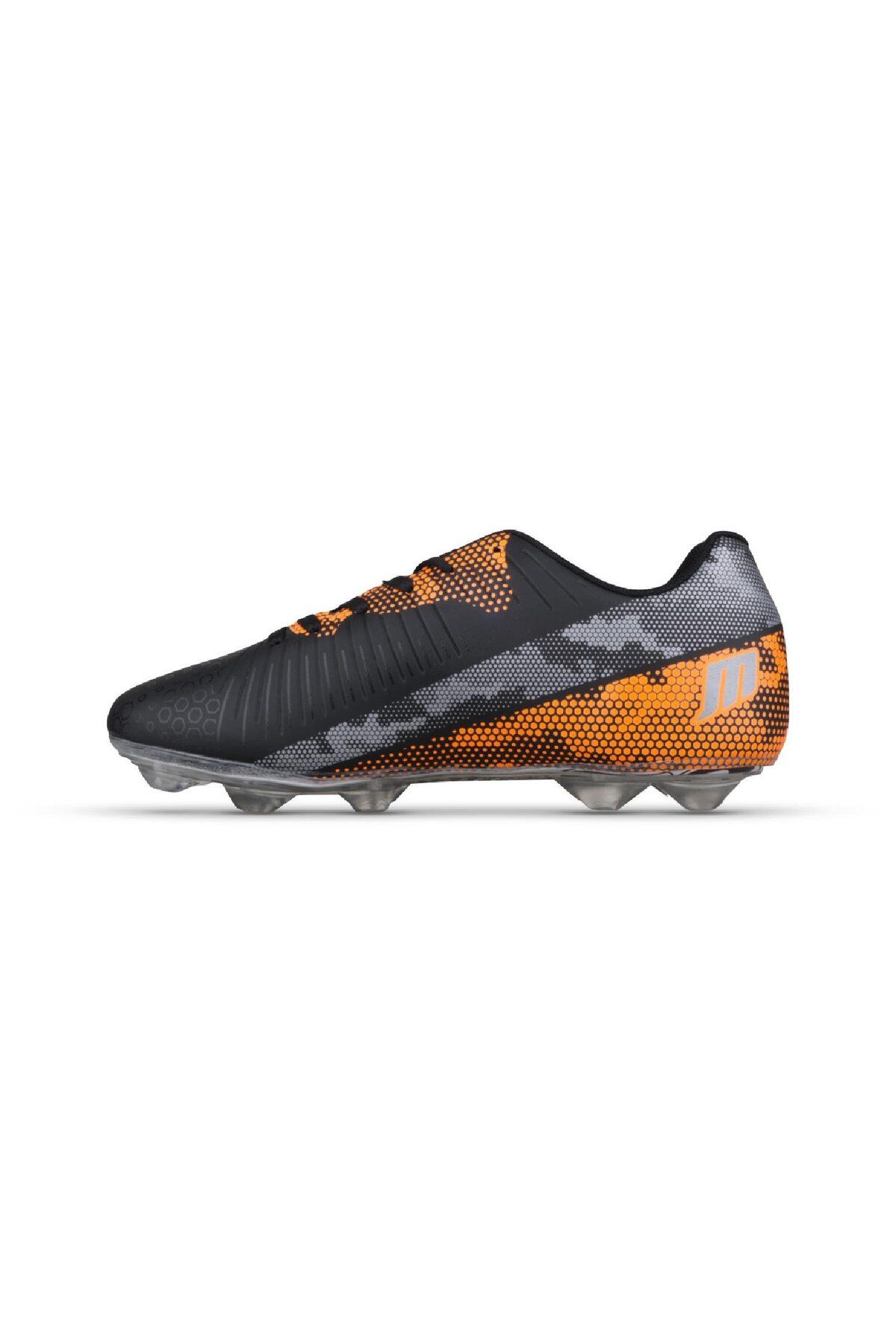 M.P.-Men's Lace-Up Black-Orange Football Boots Football Shoes 2