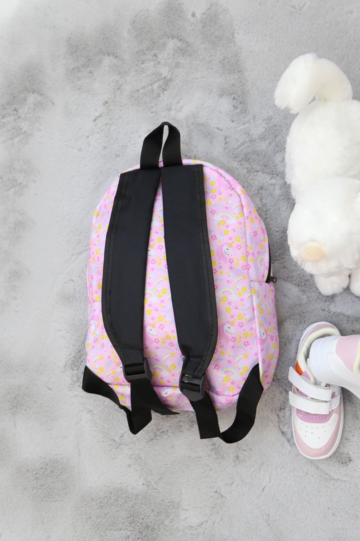 YeniBazaar-Pink Printed Children's Backpack 2