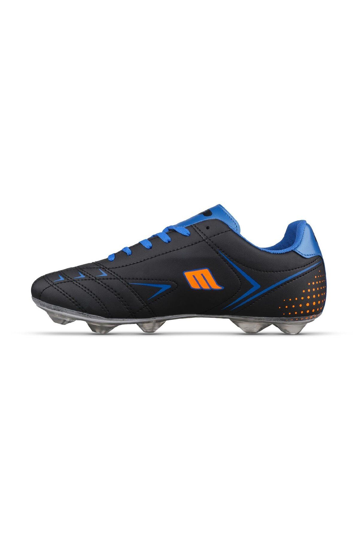 M.P.-Men's Lace-Up Black-Blue Football Boots 2