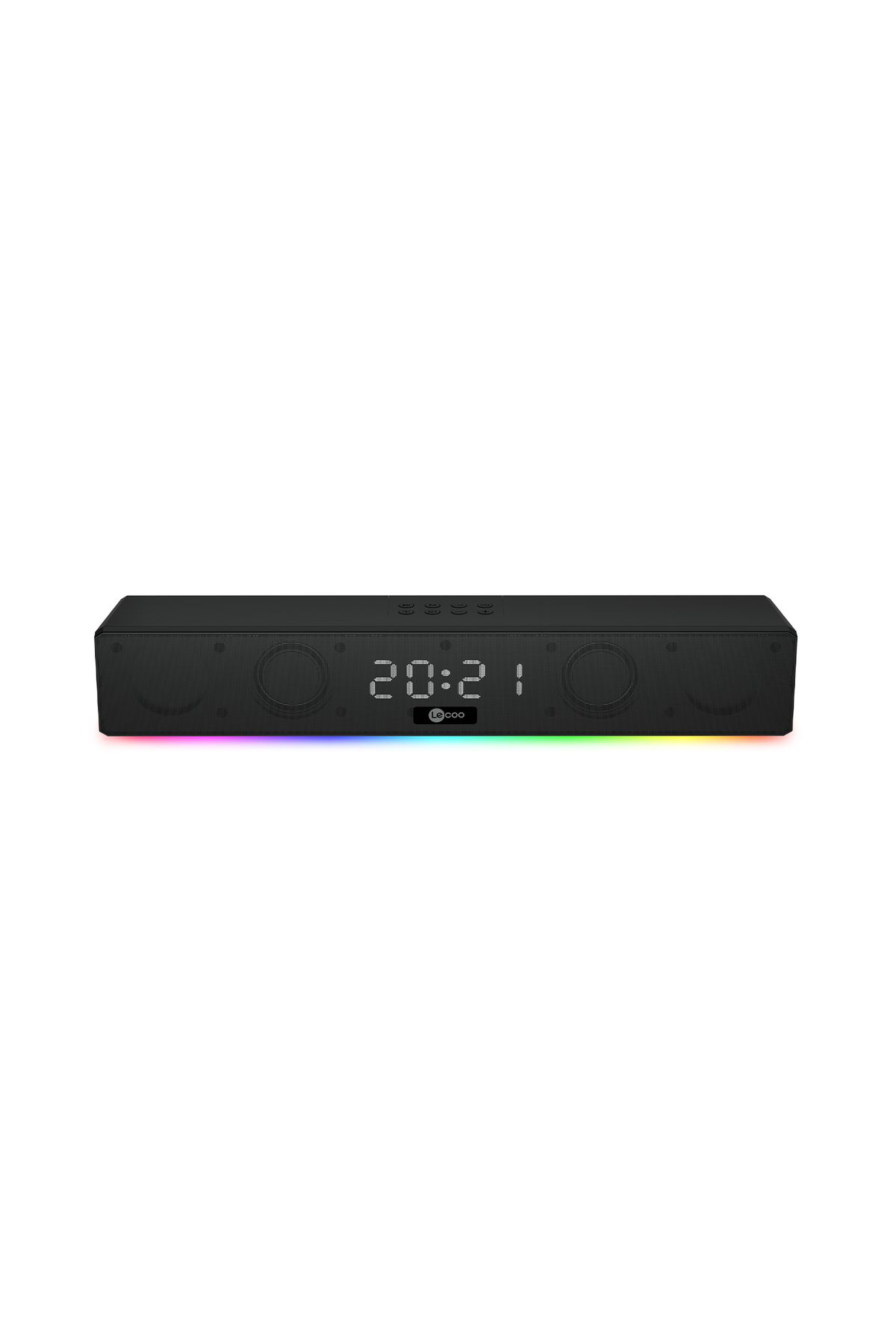 Lecoo Ds103 Kablosuz Bluetooth 10w Rgb Saat/alarm Stereo Soundbar Hoparlör Siyah