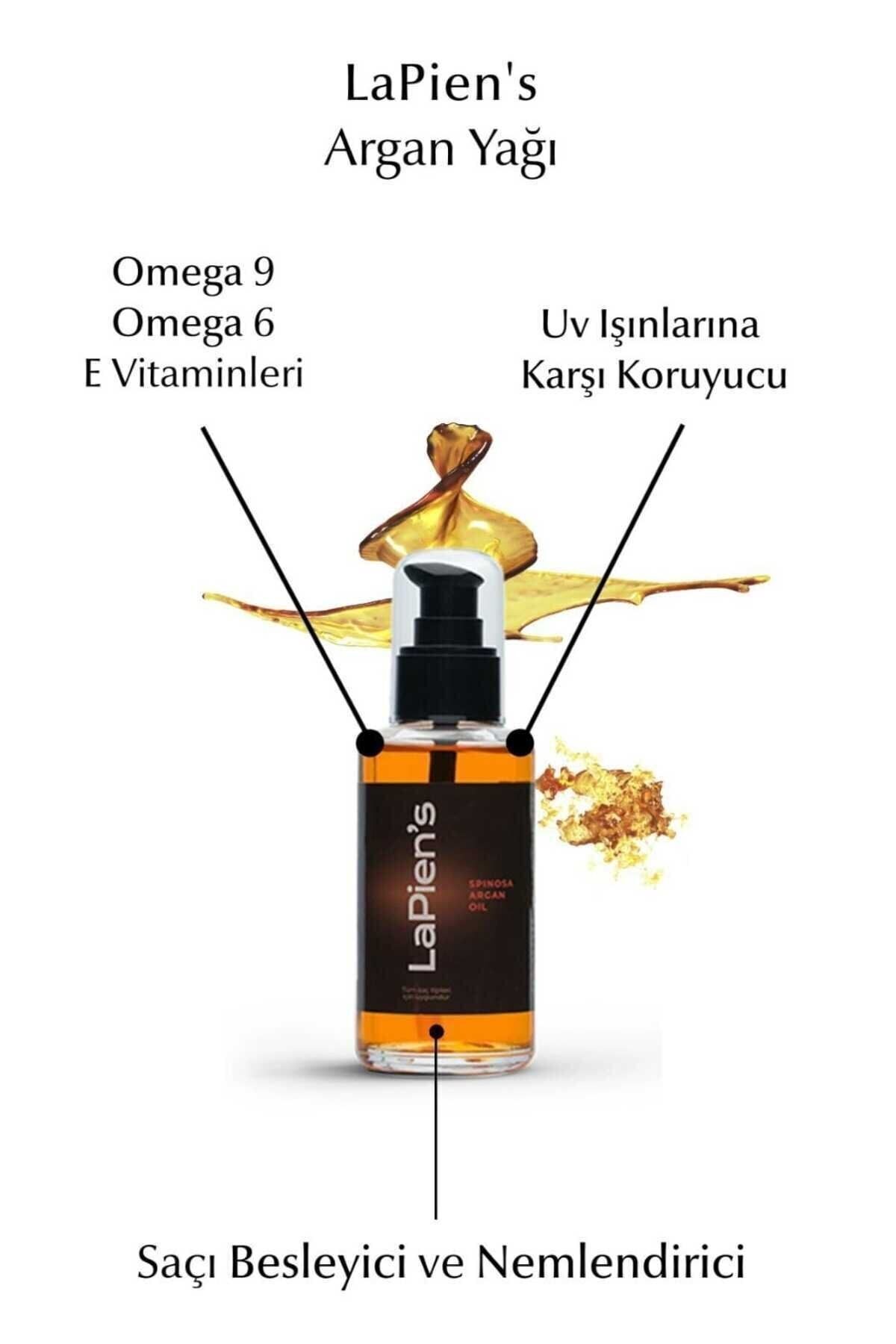 Lapien's Argan Yağı Yıpranmış Saçlar Için Yumuşaklık Ve Parlaklık Katan Yoğun Besleyici Etikli 100 ml-3